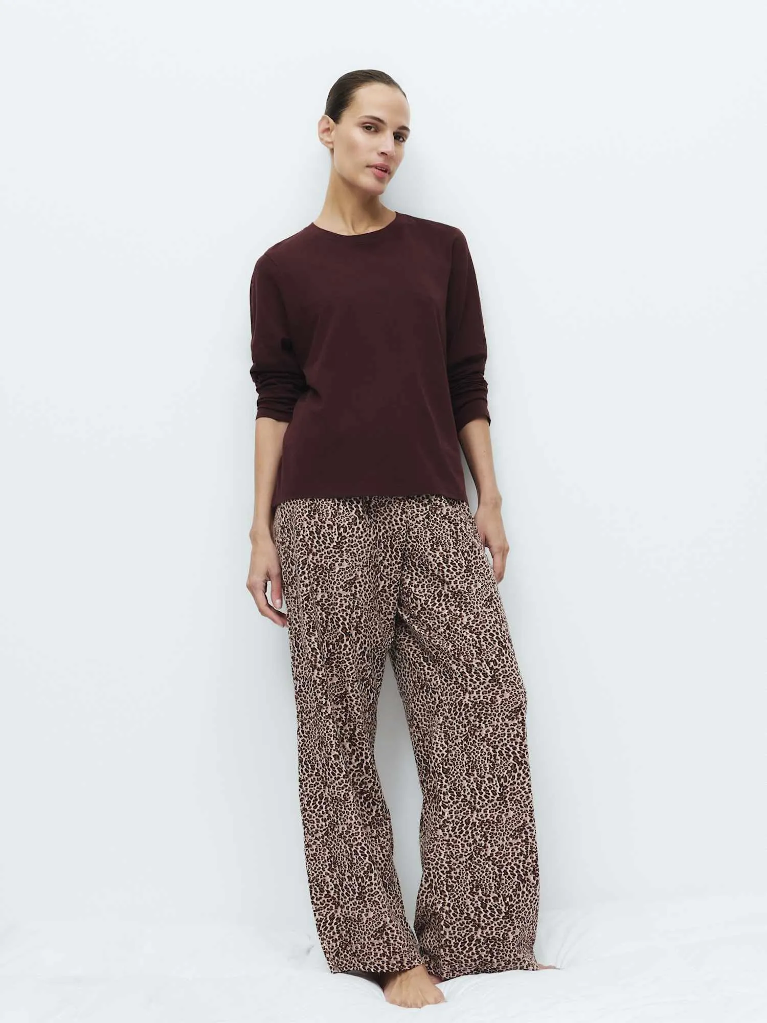 Marks & Spencer Pyjama Regular Fit Brown Mix L - immagine 3