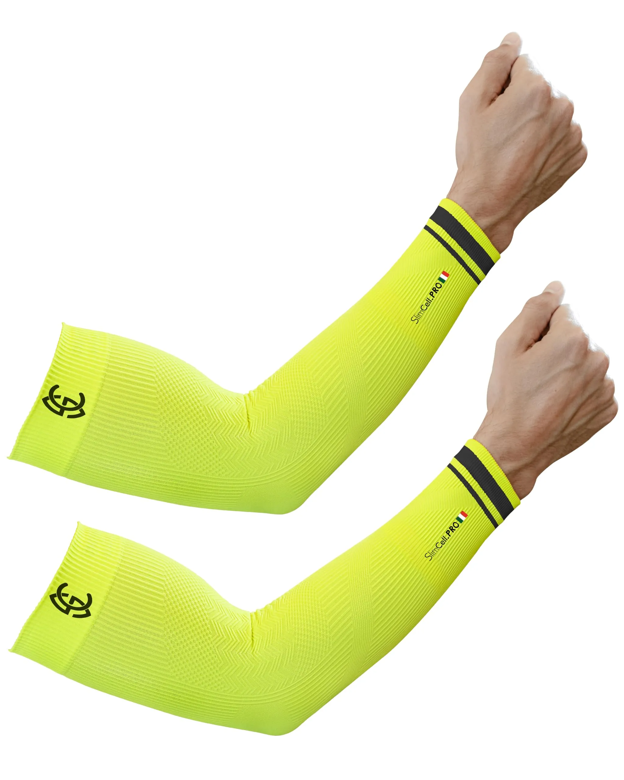 SLIMCELL Gambetti Manicotti Braccia Anti UV UPF 50+ a Compressione, Made in Italy - immagine 1