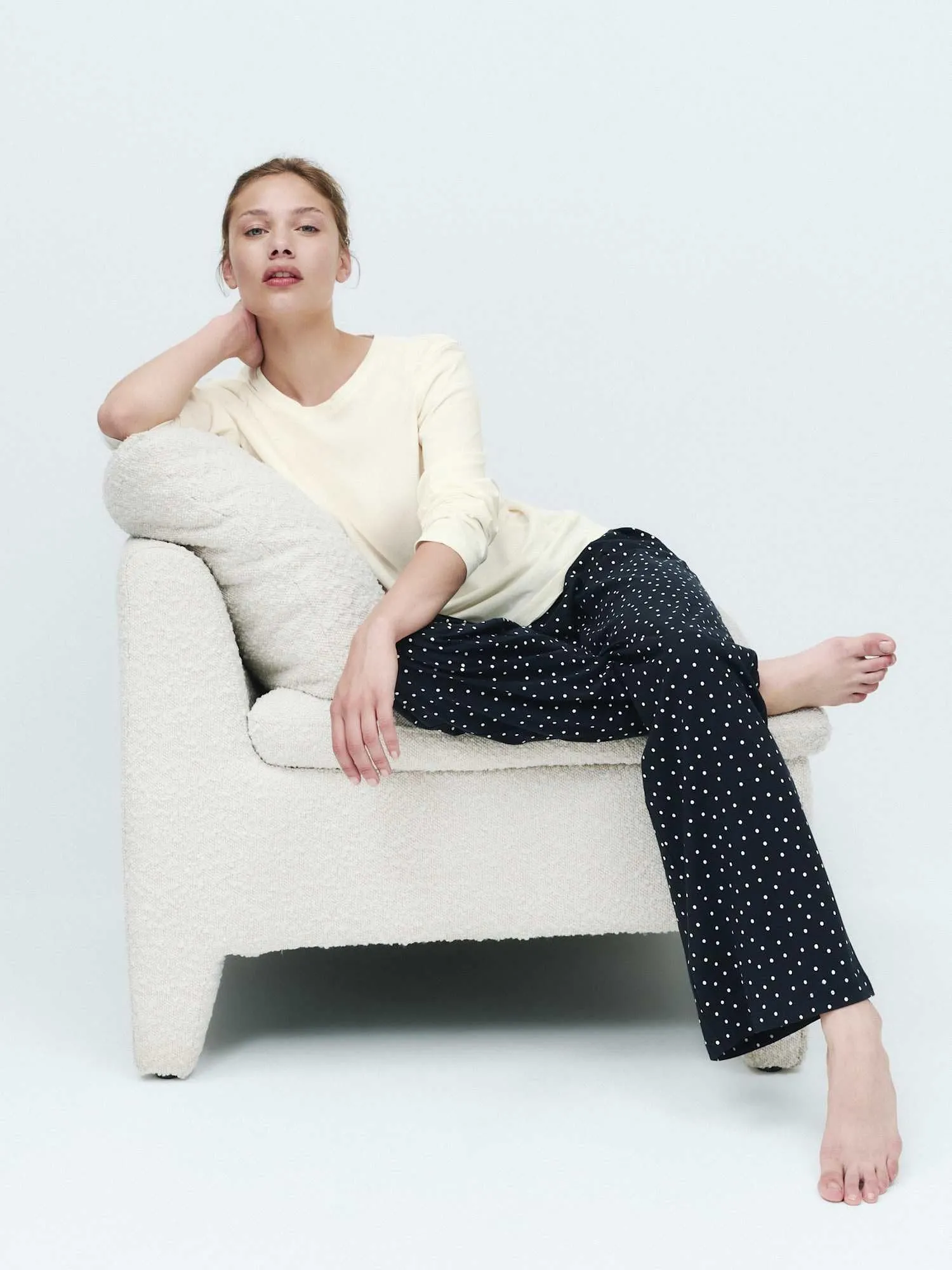 Marks & Spencer Pure Cotton Printed Pyjama Set Regular Fit Neutral XS - immagine 2