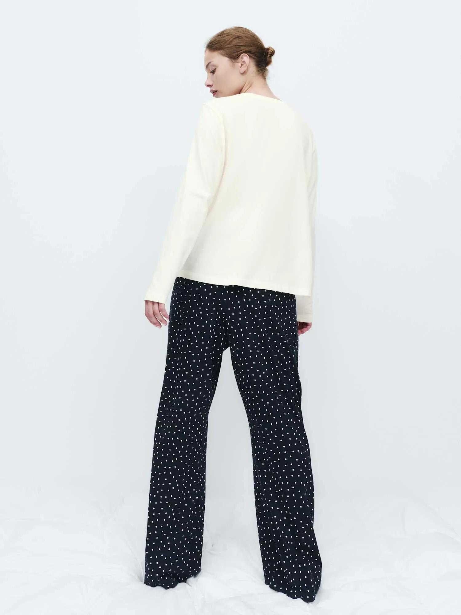 Marks & Spencer Pure Cotton Printed Pyjama Set Regular Fit Neutral S - immagine 6