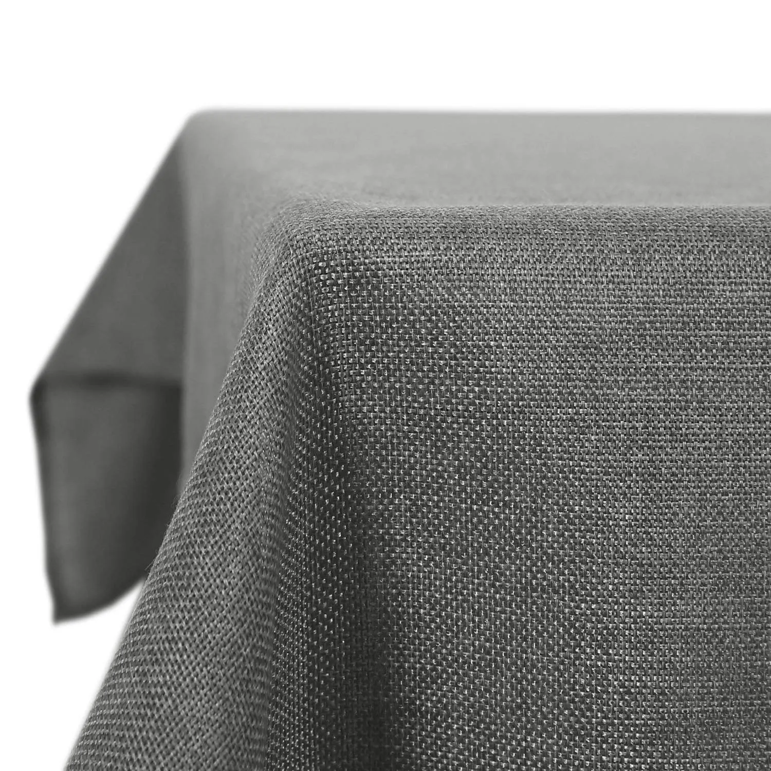 Deconovo Tovaglia in Finto Lino, 130x130 cm, Grigio Scuro - immagine 1