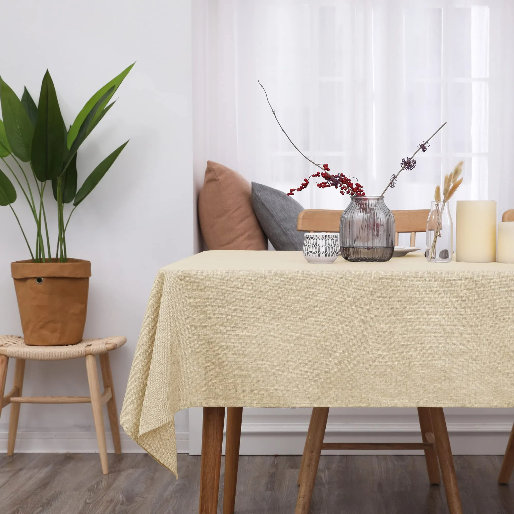 Deconovo Tovaglia Rettangolare in Finto Lino 140x240 cm - immagine 2