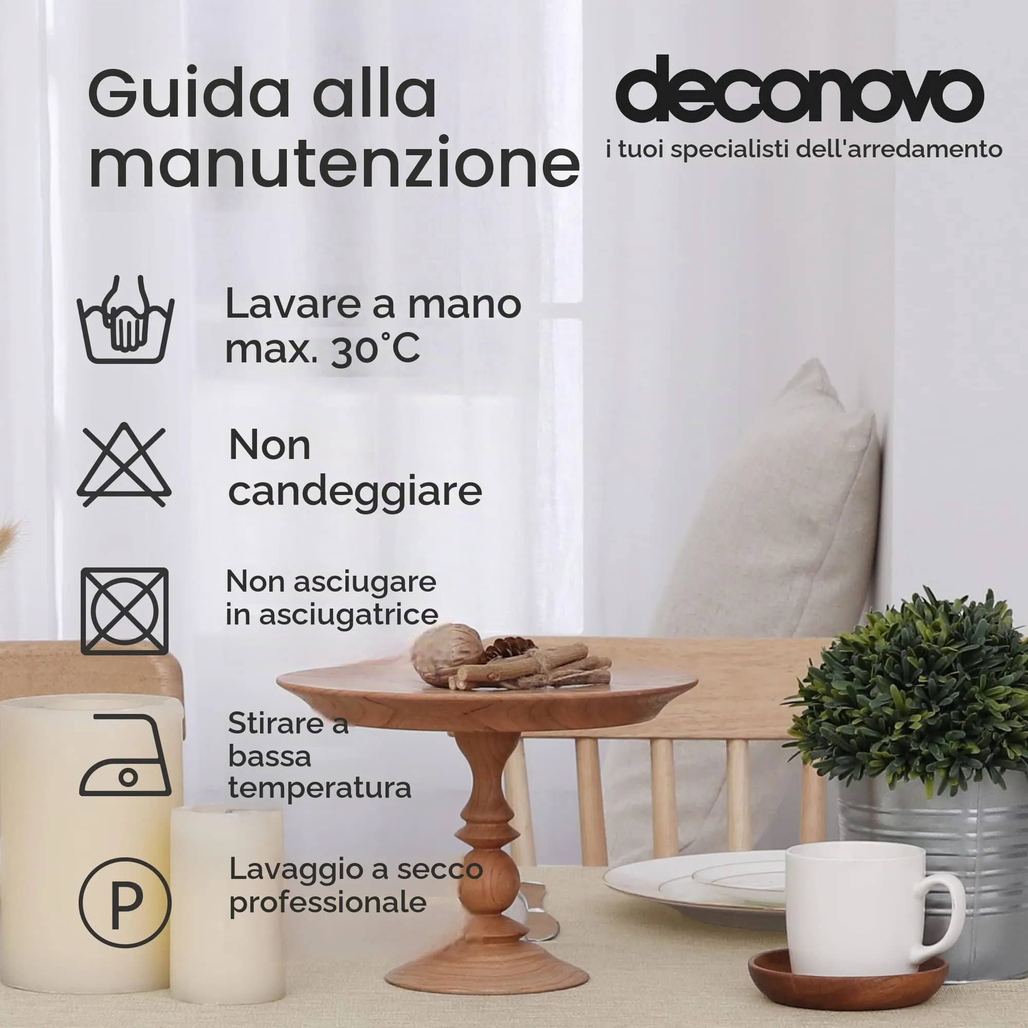 Deconovo Tovaglia Rettangolare in Finto Lino 140x240 cm - immagine 6