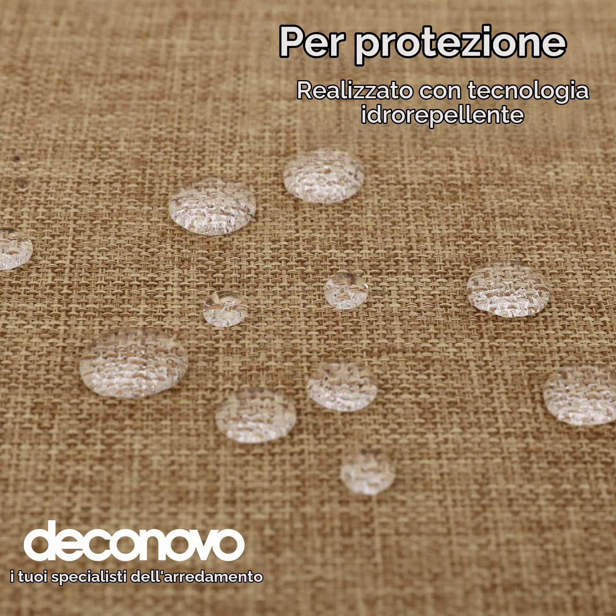Deconovo Tovaglia Rettangolare Effetto Lino 130x220 cm, Giallo Terroso - immagine 4