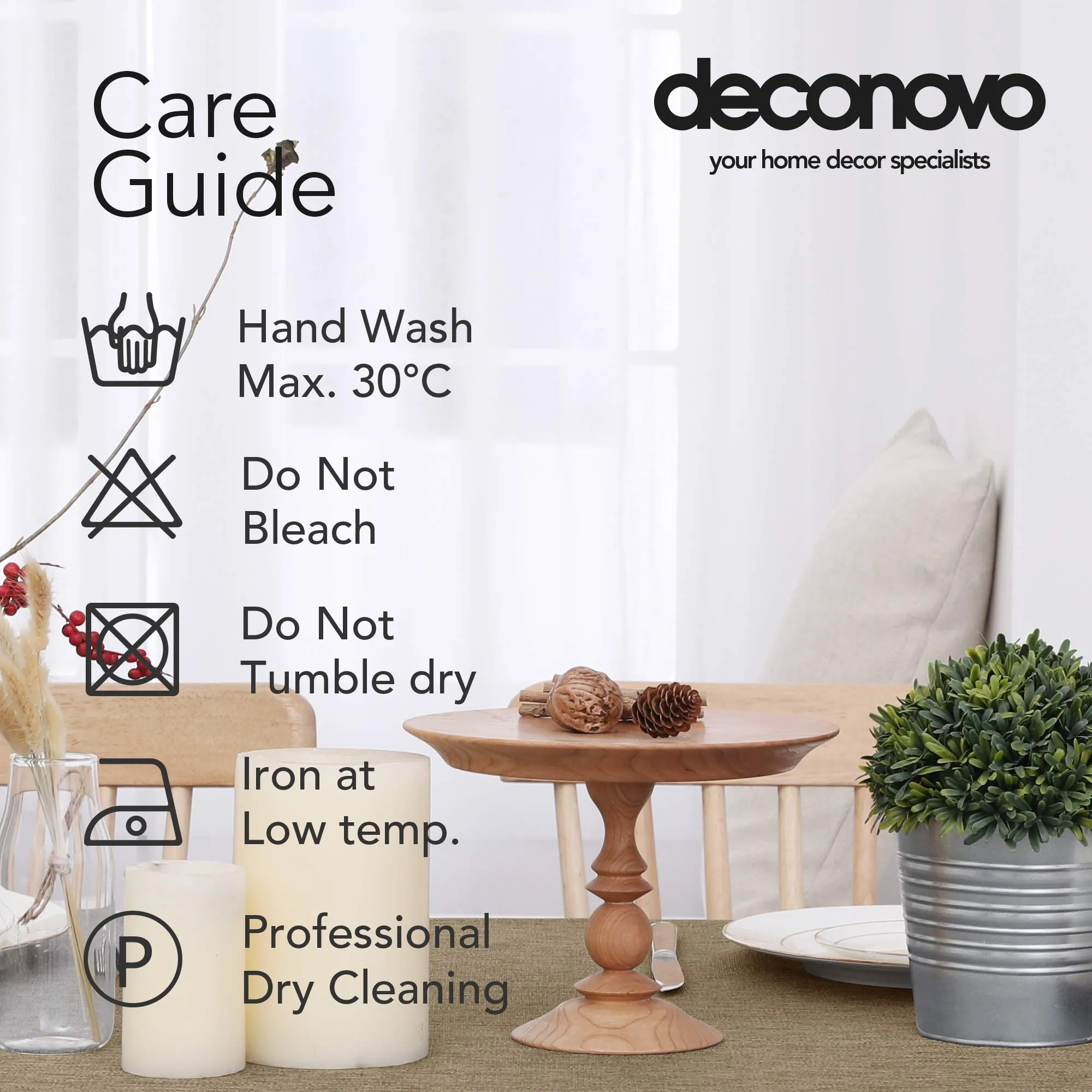 Deconovo Tovaglia Rettangolare in Finto Lino 130x280 cm - immagine 6