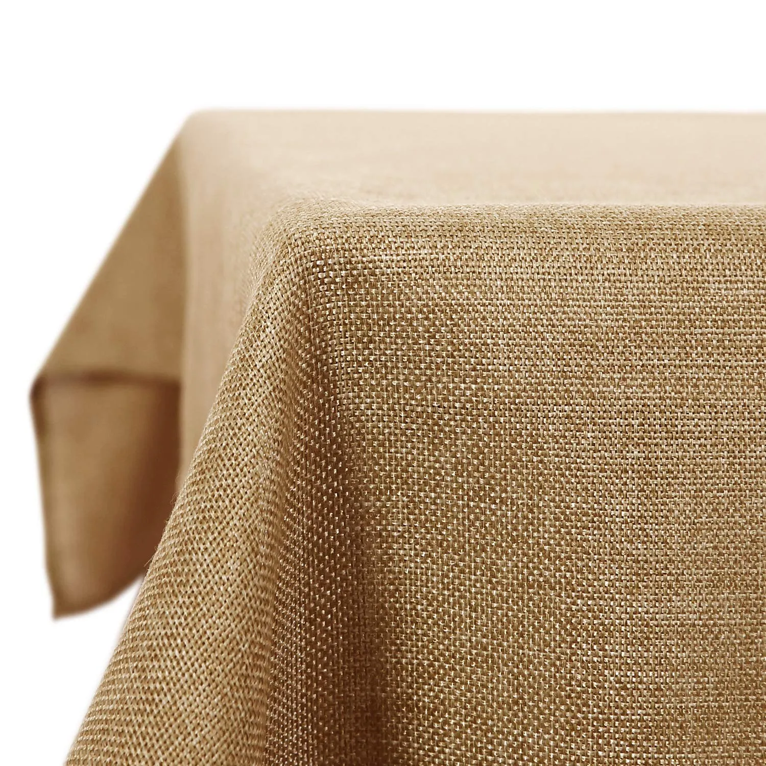 Deconovo Tovaglia Rettangolare Effetto Lino 130x280 cm, Giallo Terroso - immagine 1