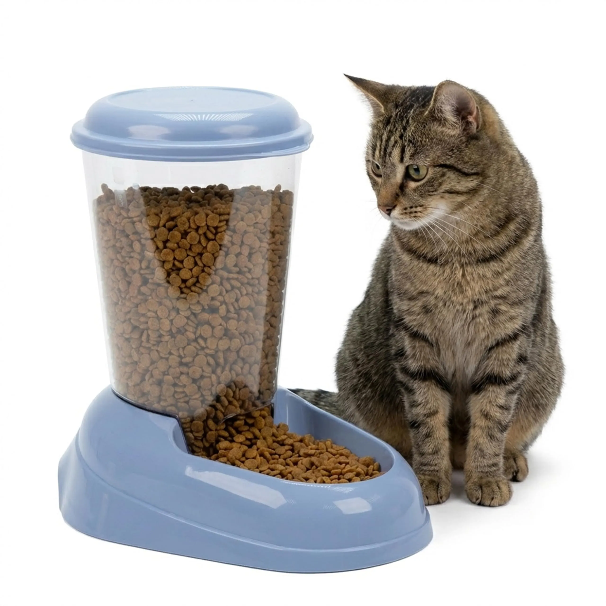 Ferplast Zenith Dispenser Cibo Secco per Cani e Gatti, 3 Litri, Blu - immagine 1