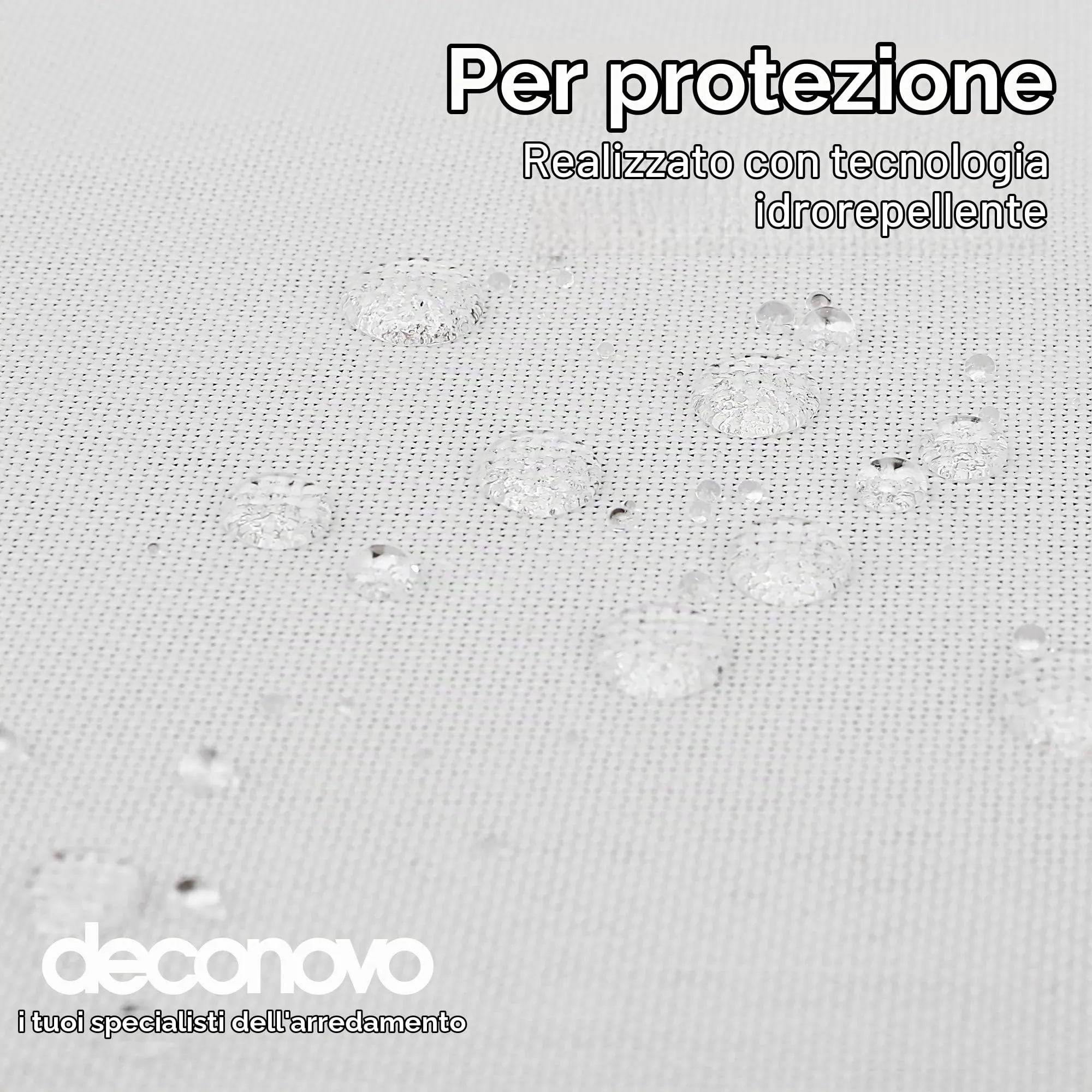 Deconovo Tovaglia Rettangolare in Finto Lino, 130x220 cm, Bianco - immagine 4