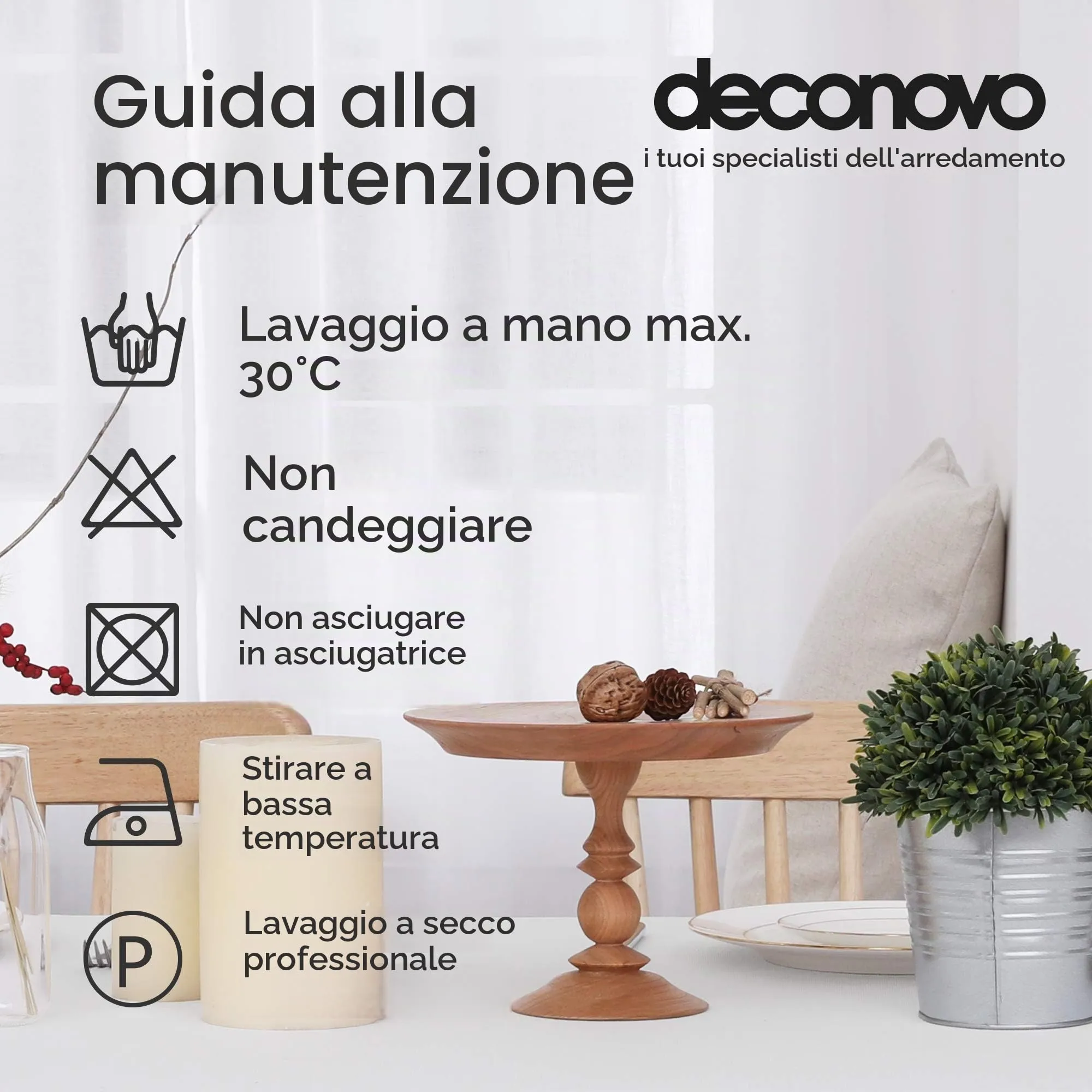 Deconovo Tovaglia Rettangolare in Finto Lino, 130x220 cm, Bianco - immagine 6