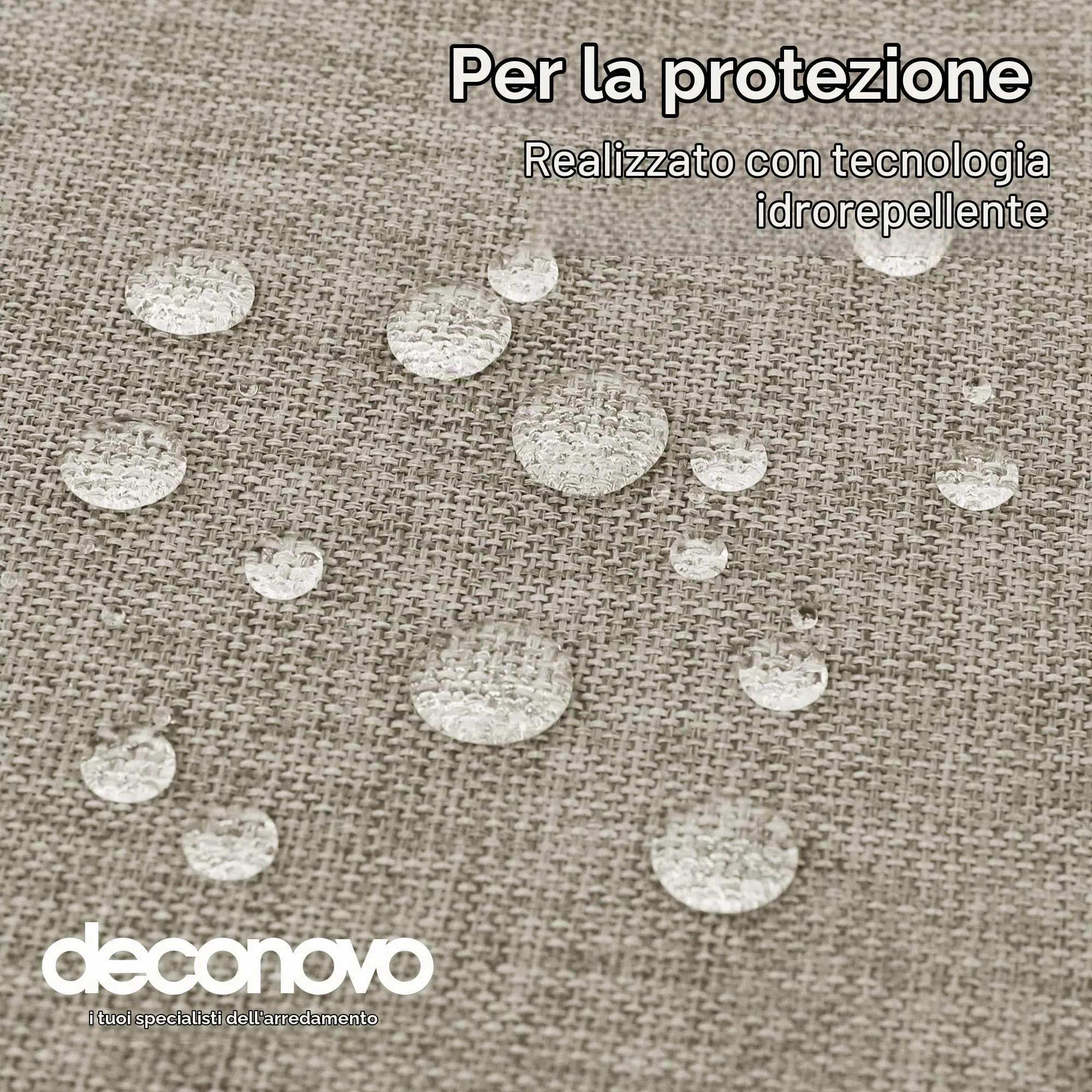 Deconovo Tovaglia Rettangolare in Finto Lino, 150x200 cm, Lino Chiaro - immagine 4