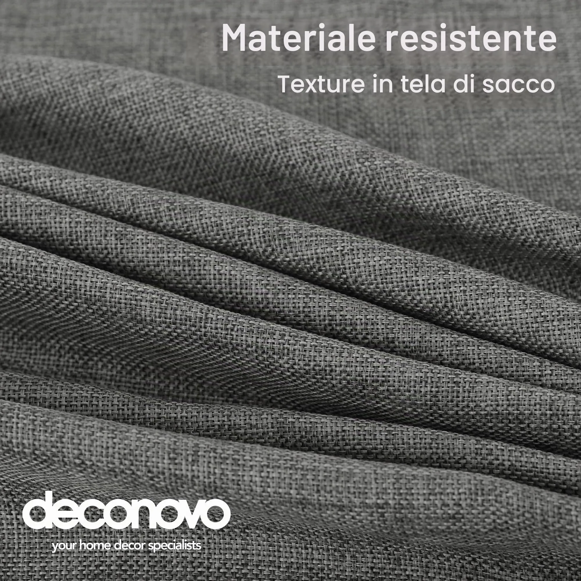 Deconovo Tovaglia Impermeabile in Tessuto, Grigio, 130 x 220 cm - immagine 5