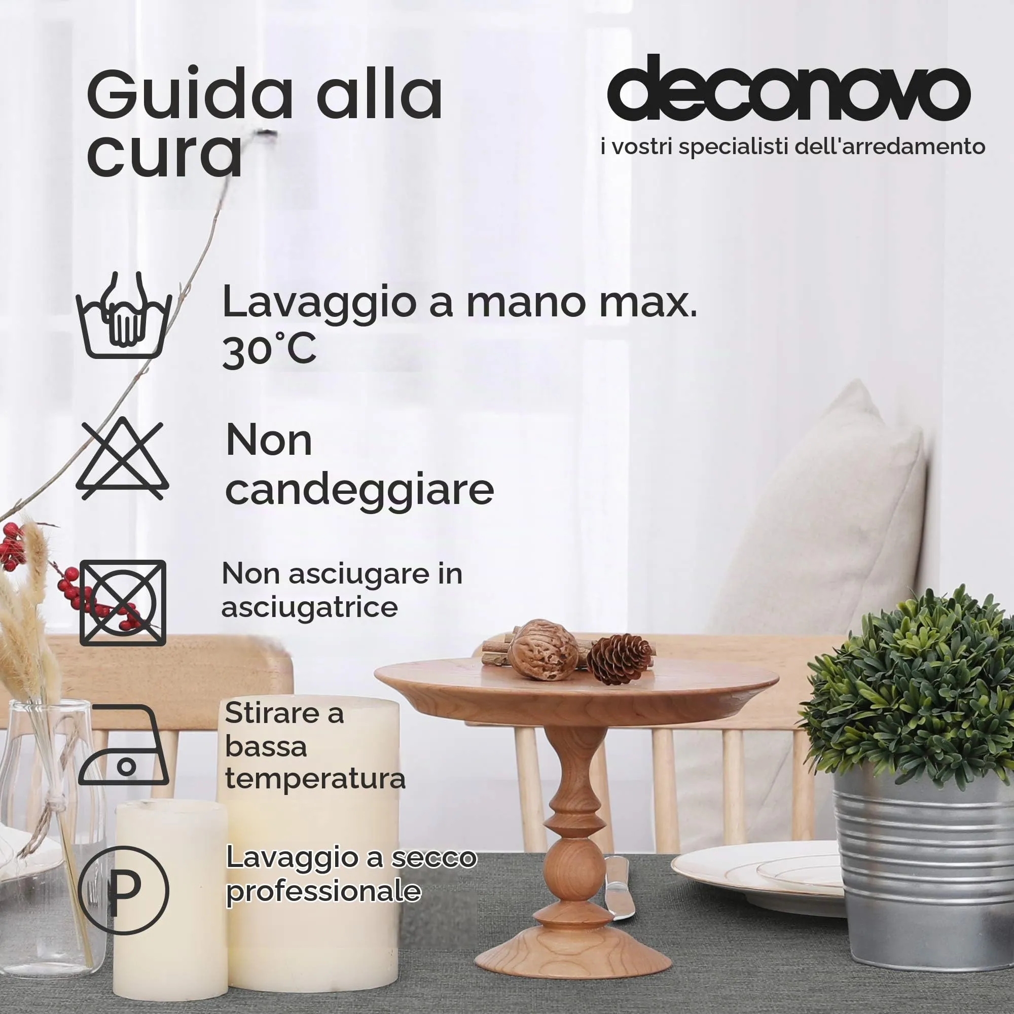 Deconovo Tovaglia Rettangolare in Finto Lino 130x280 cm Grigio Scuro - immagine 6
