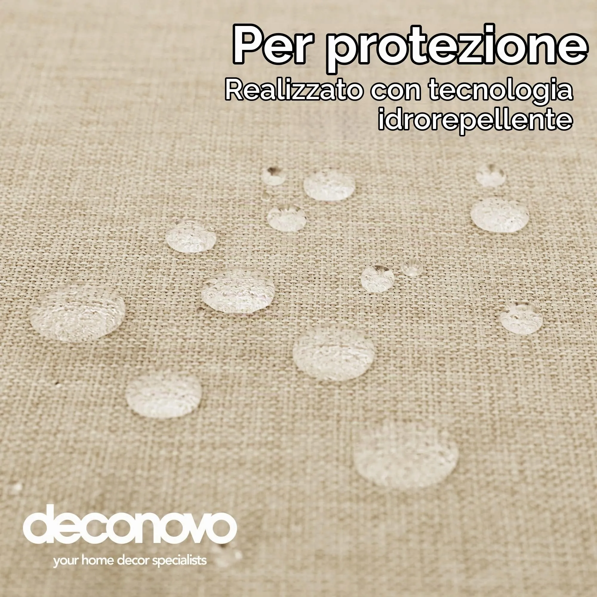 Deconovo Tovaglia Rettangolare in Finto Lino 130x130 cm - immagine 4