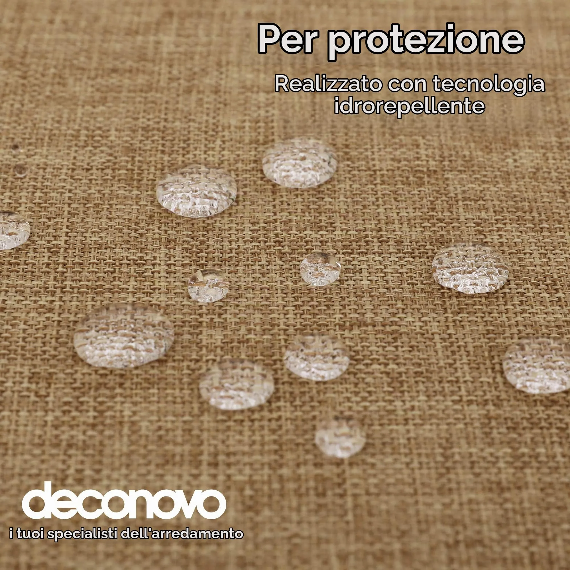 Deconovo Tovaglia in Finto Lino Rettangolare, 137x274 cm, Giallo Terroso - immagine 4