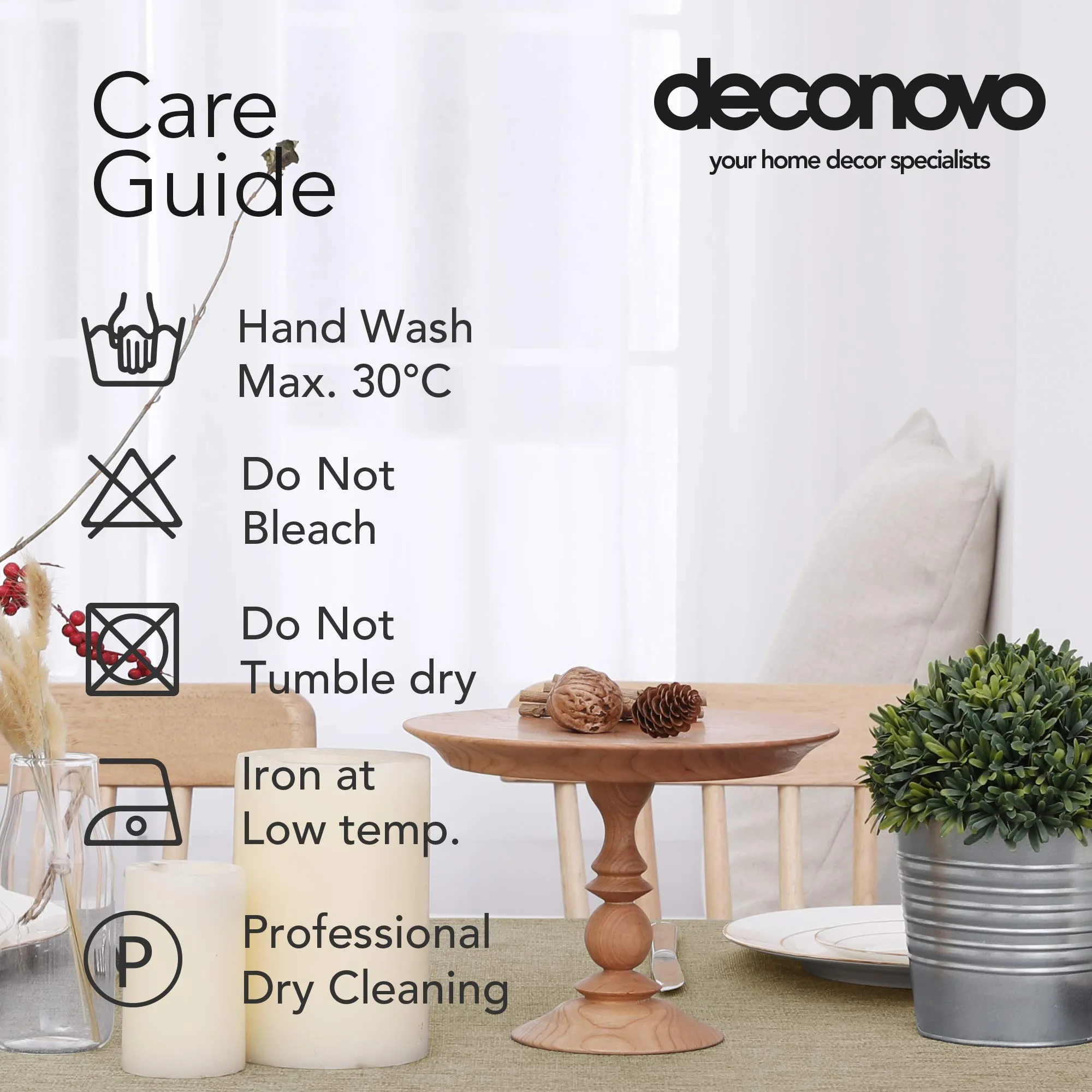 Deconovo Tovaglia Rettangolare Effetto Lino 140x250 cm - immagine 6