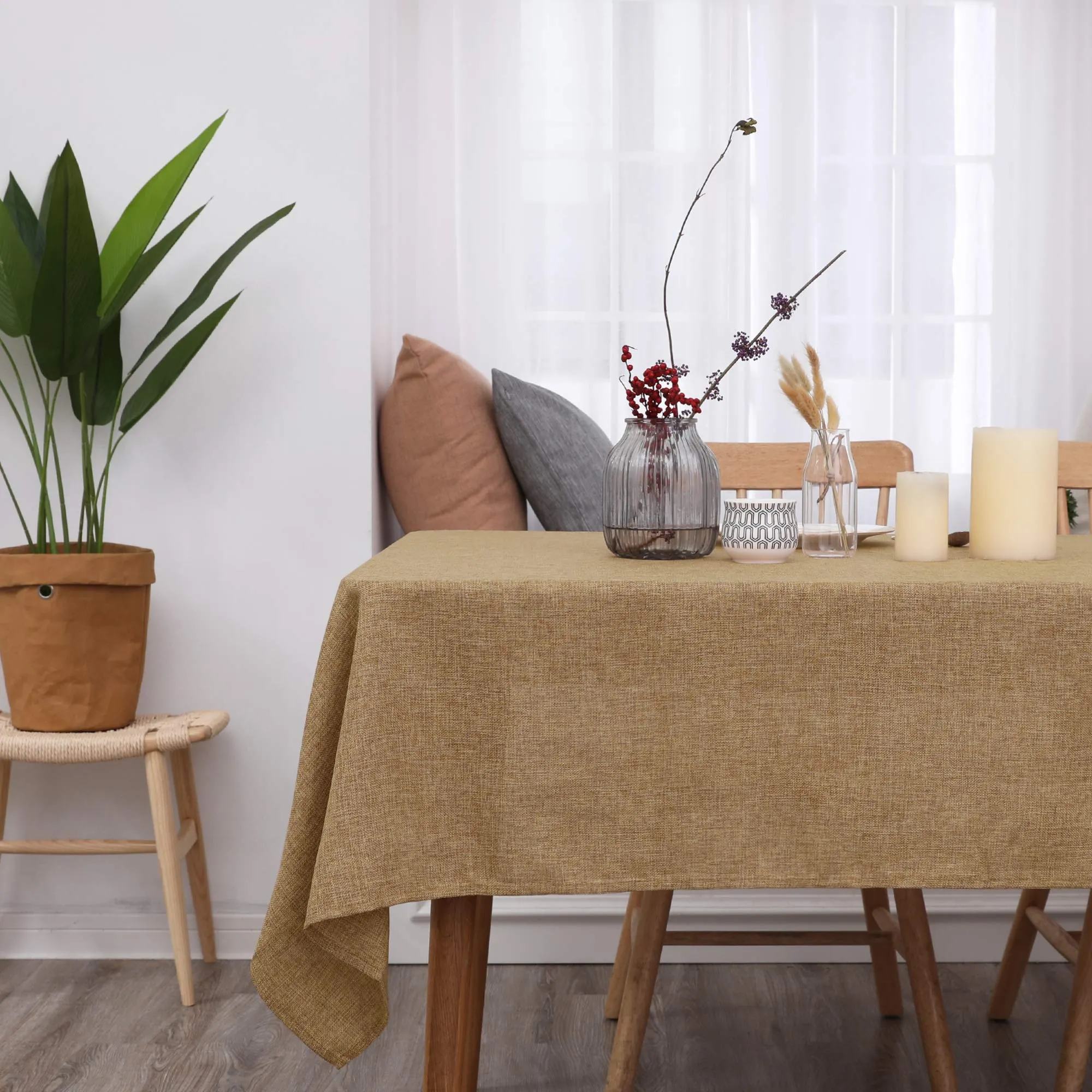 Deconovo Tovaglia Rettangolare in Finto Lino 132x229 cm - immagine 2