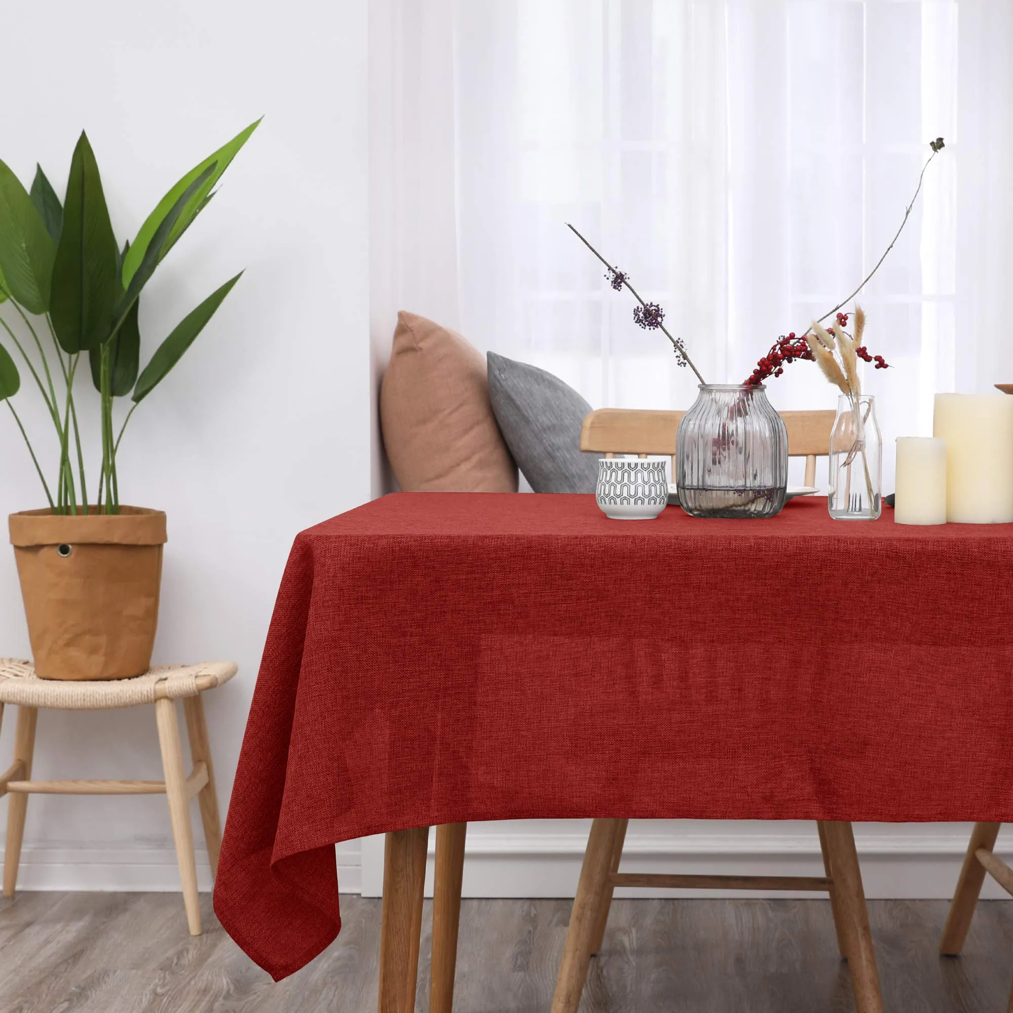Deconovo Tovaglia Rettangolare Effetto Lino 132x229 cm - immagine 2