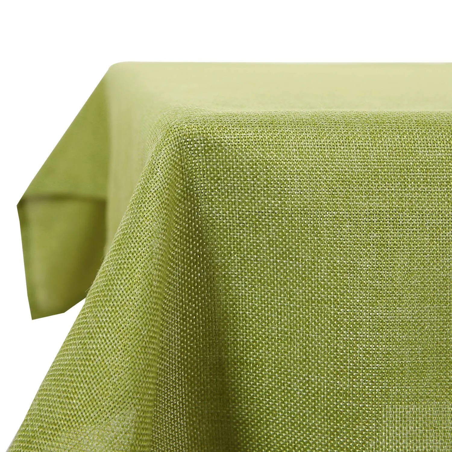 Deconovo Tovaglia Rettangolare Effetto Lino 132x229 cm, Verde - immagine 1