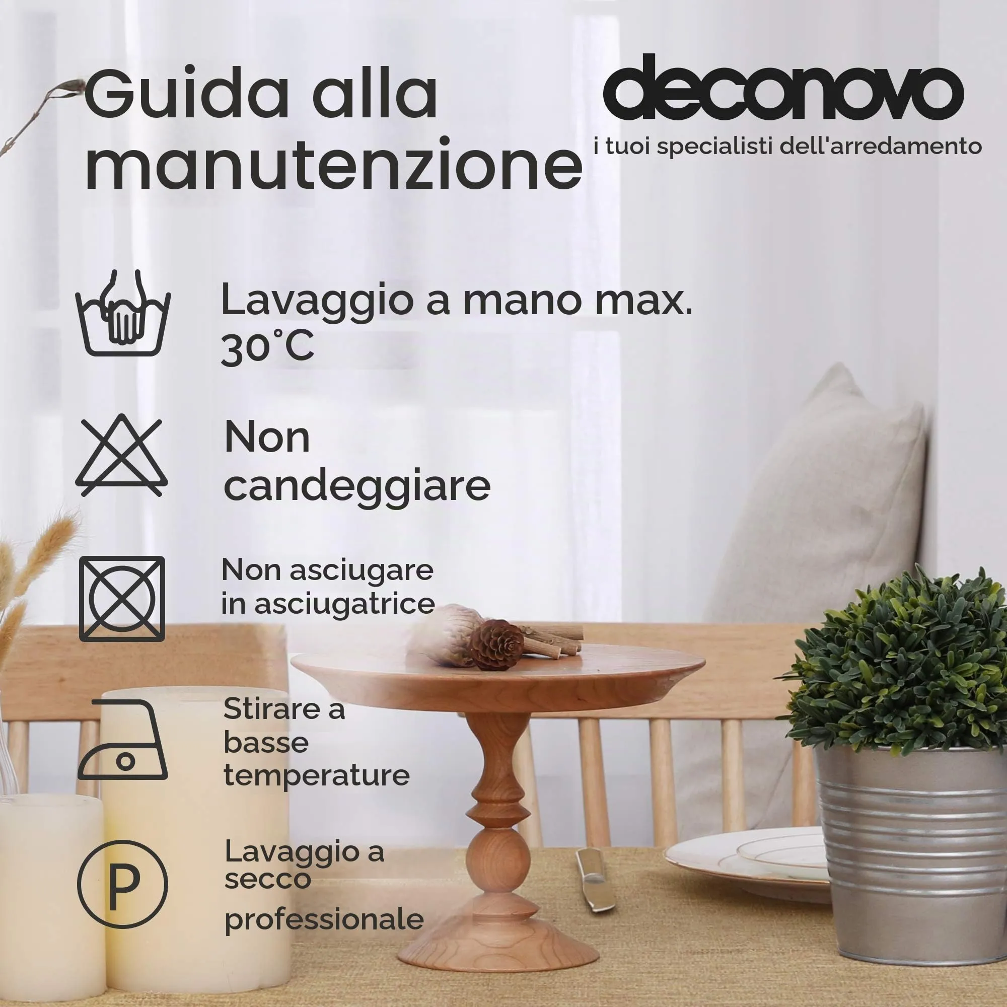 Deconovo Tovaglia Rettangolare Effetto Lino 140x240 cm, Giallo Terroso - immagine 6