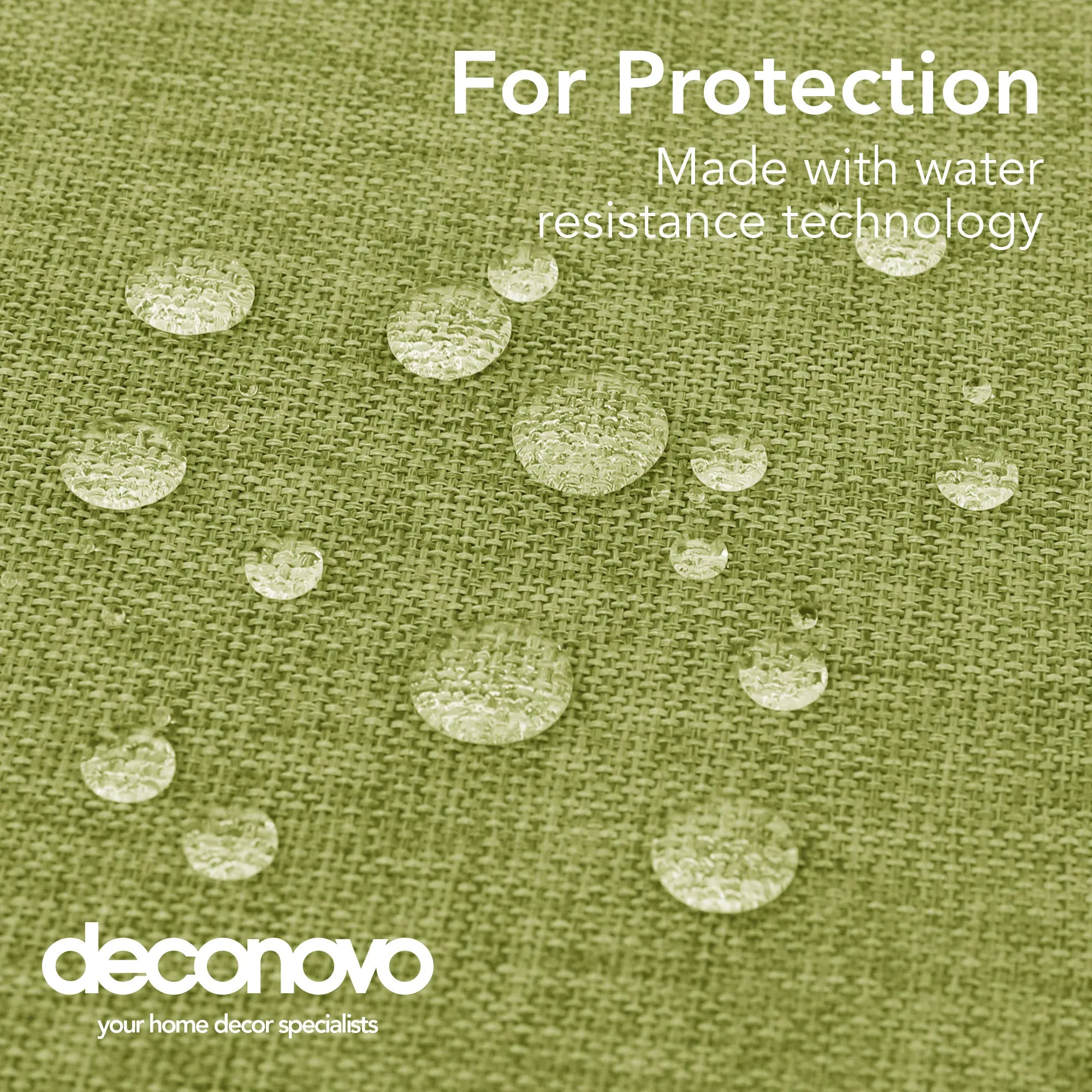 Deconovo Tovaglia Rettangolare in Finto Lino, 132x178 cm, Verde - immagine 4