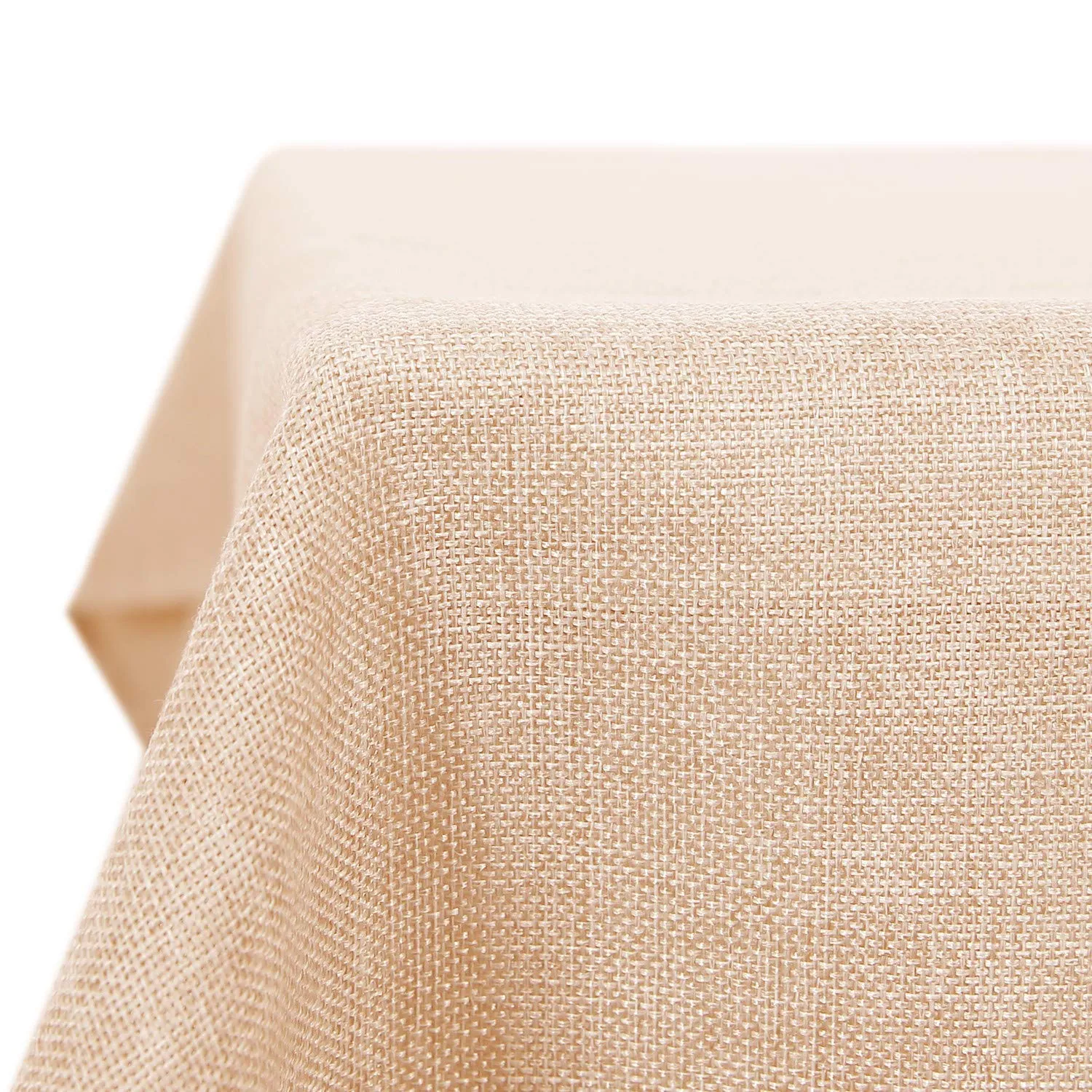 Deconovo Tovaglia Rettangolare Effetto Lino 150x300 cm, Giallo Chiaro - immagine 1