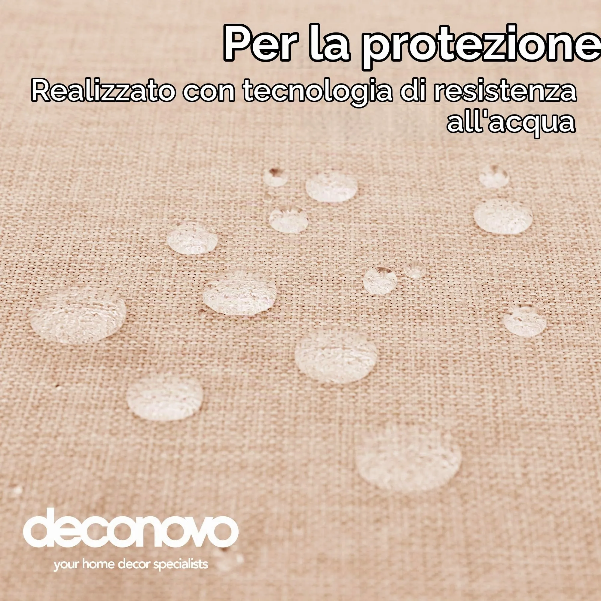 Deconovo Tovaglia Rettangolare Effetto Lino 150x300 cm, Giallo Chiaro - immagine 4