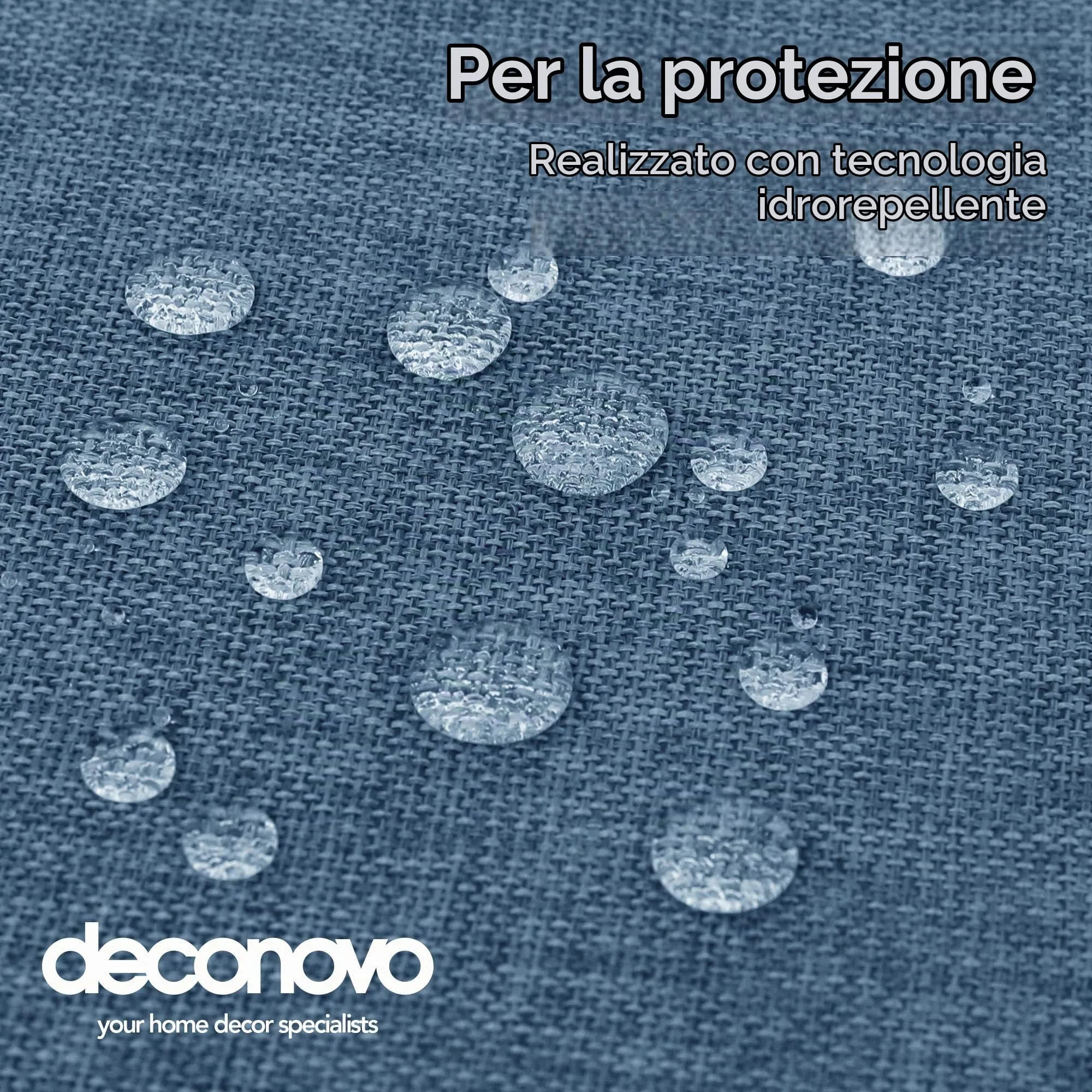 Deconovo Tovaglia Rettangolare Effetto Lino Idrorepellente 130x220 cm - immagine 4