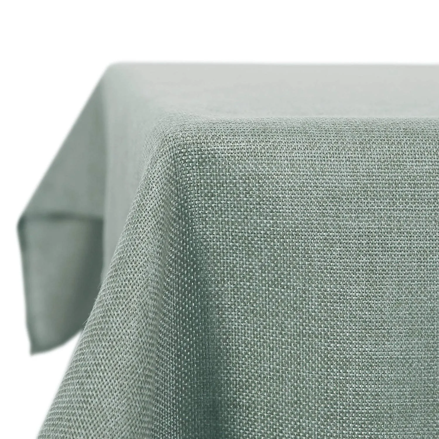 Deconovo Tovaglia Rettangolare in Finto Lino, 130x220 cm, Verde Menta - immagine 1