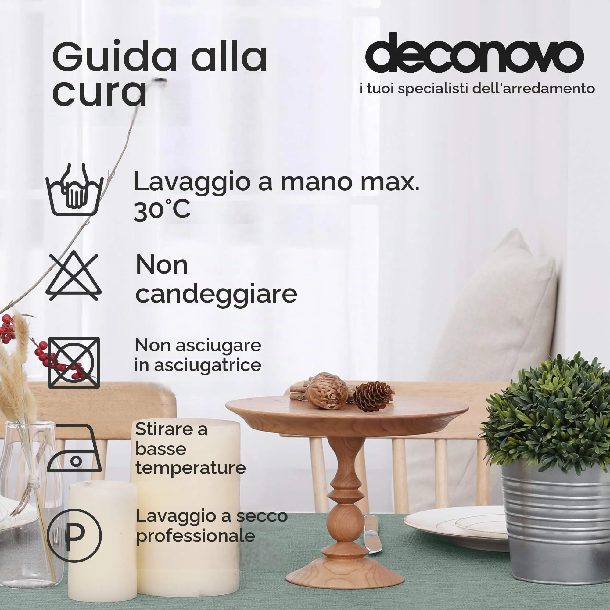 Deconovo Tovaglia Rettangolare Effetto Lino 140x240 cm - immagine 6