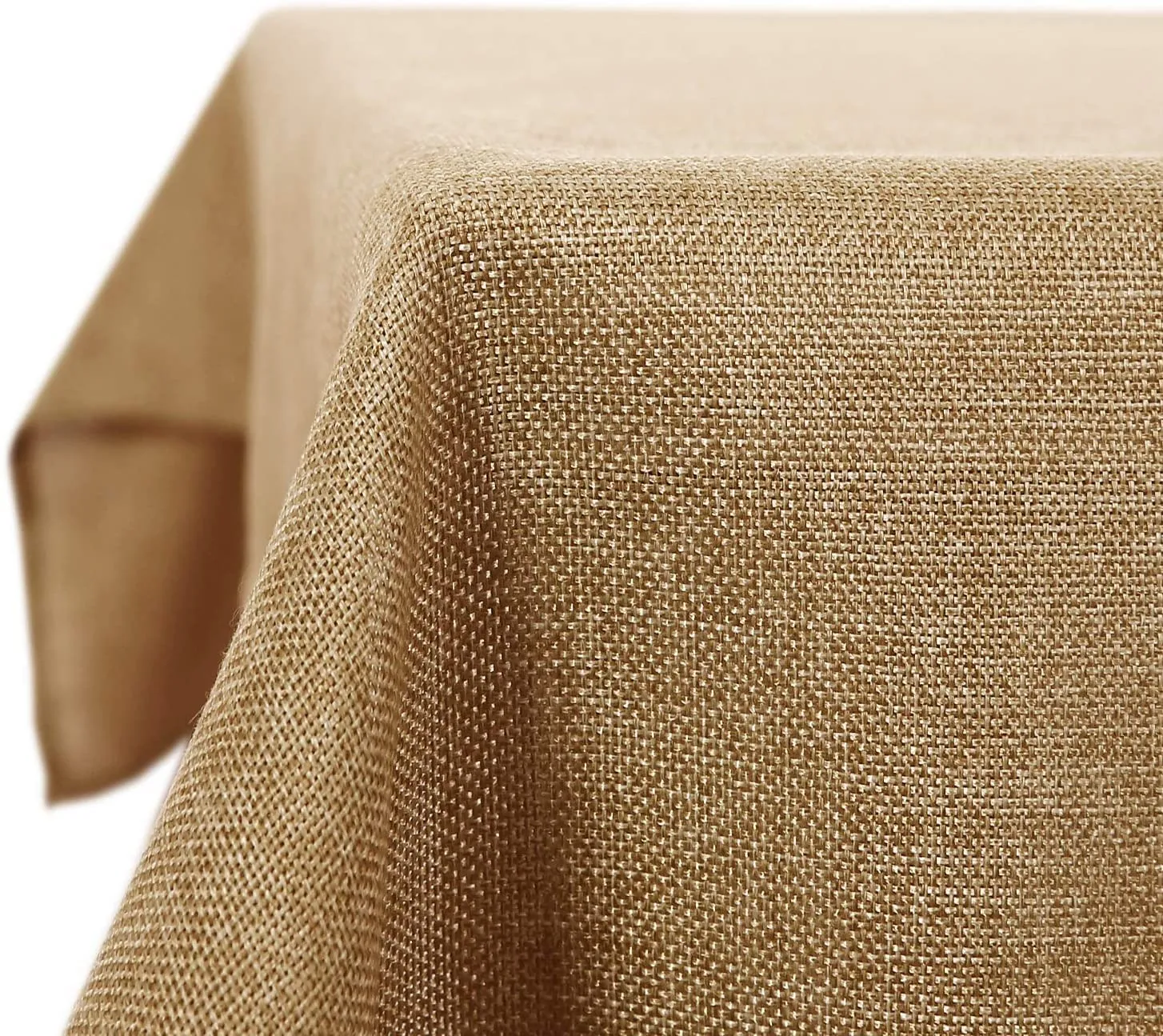 Deconovo Tovaglia Rettangolare Effetto Lino 130x130 cm Giallo Terroso - immagine 1