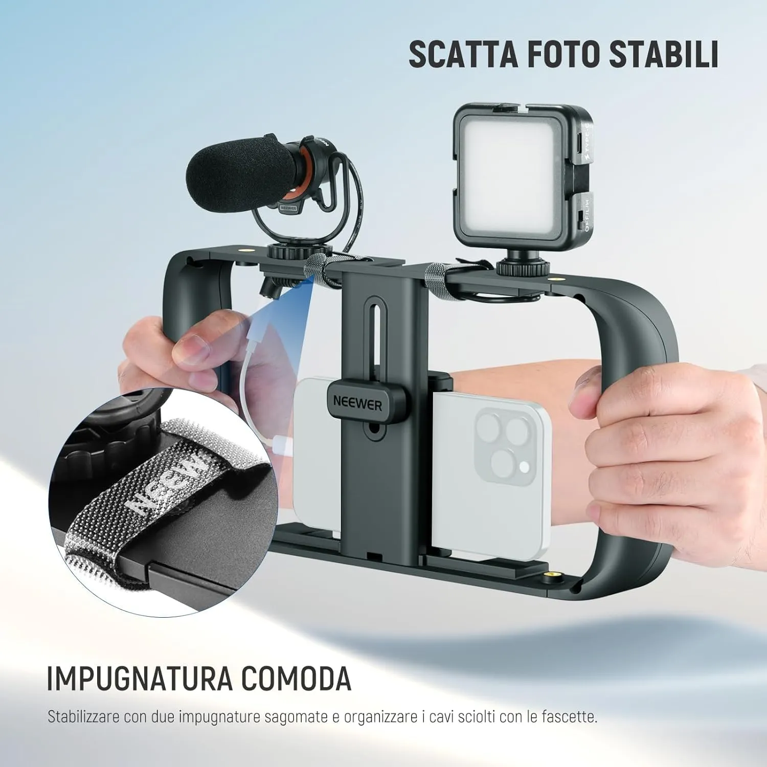 Neewer Mobile Phone Video Rig Smartphone Stabilizer Cage - immagine 2