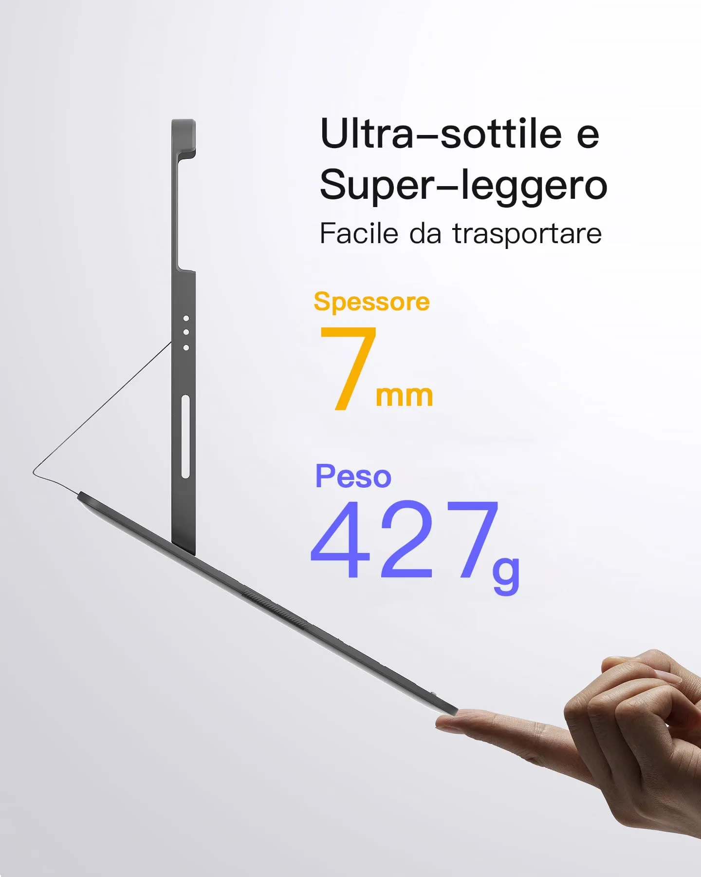 Inateck Custodia Tastiera per iPad A16/10a Gen, BK2007, Ultraleggera 427g - immagine 3