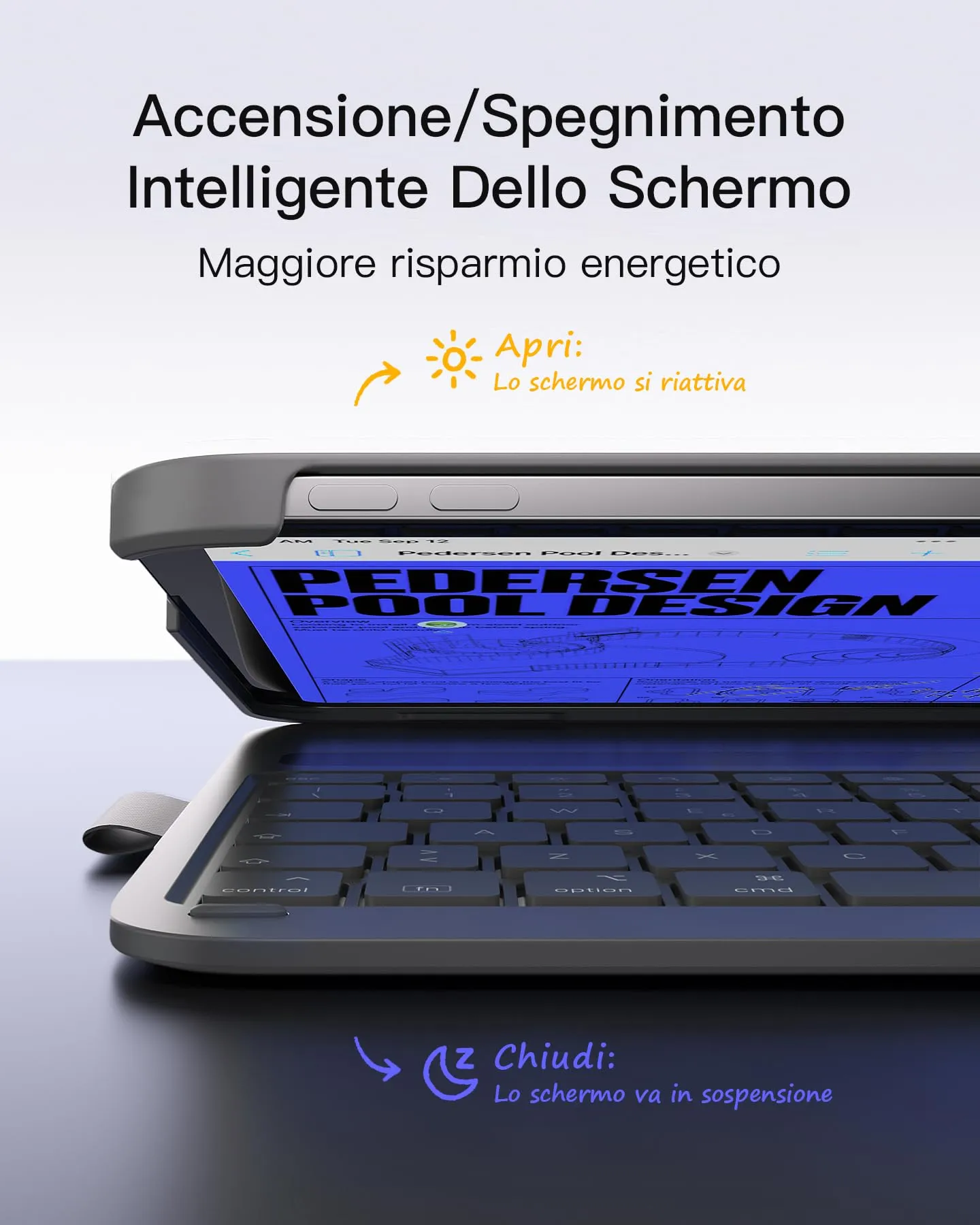 Inateck Custodia Tastiera per iPad A16/10a Gen, BK2007, Ultraleggera 427g - immagine 5