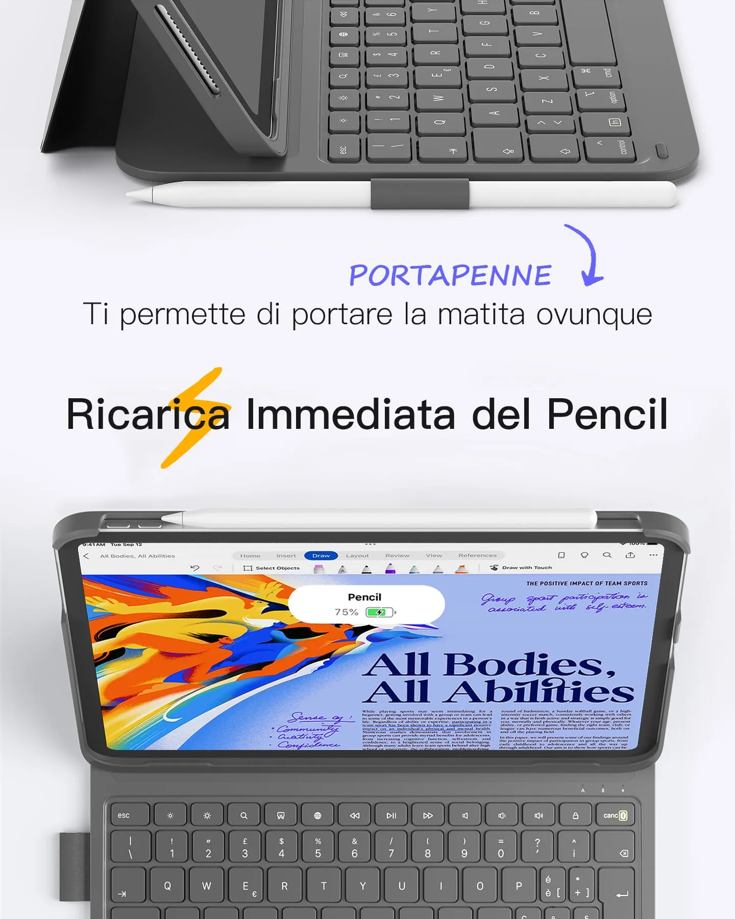 Inateck Custodia Tastiera per iPad A16/10a Gen, BK2007, Ultraleggera 427g - immagine 6