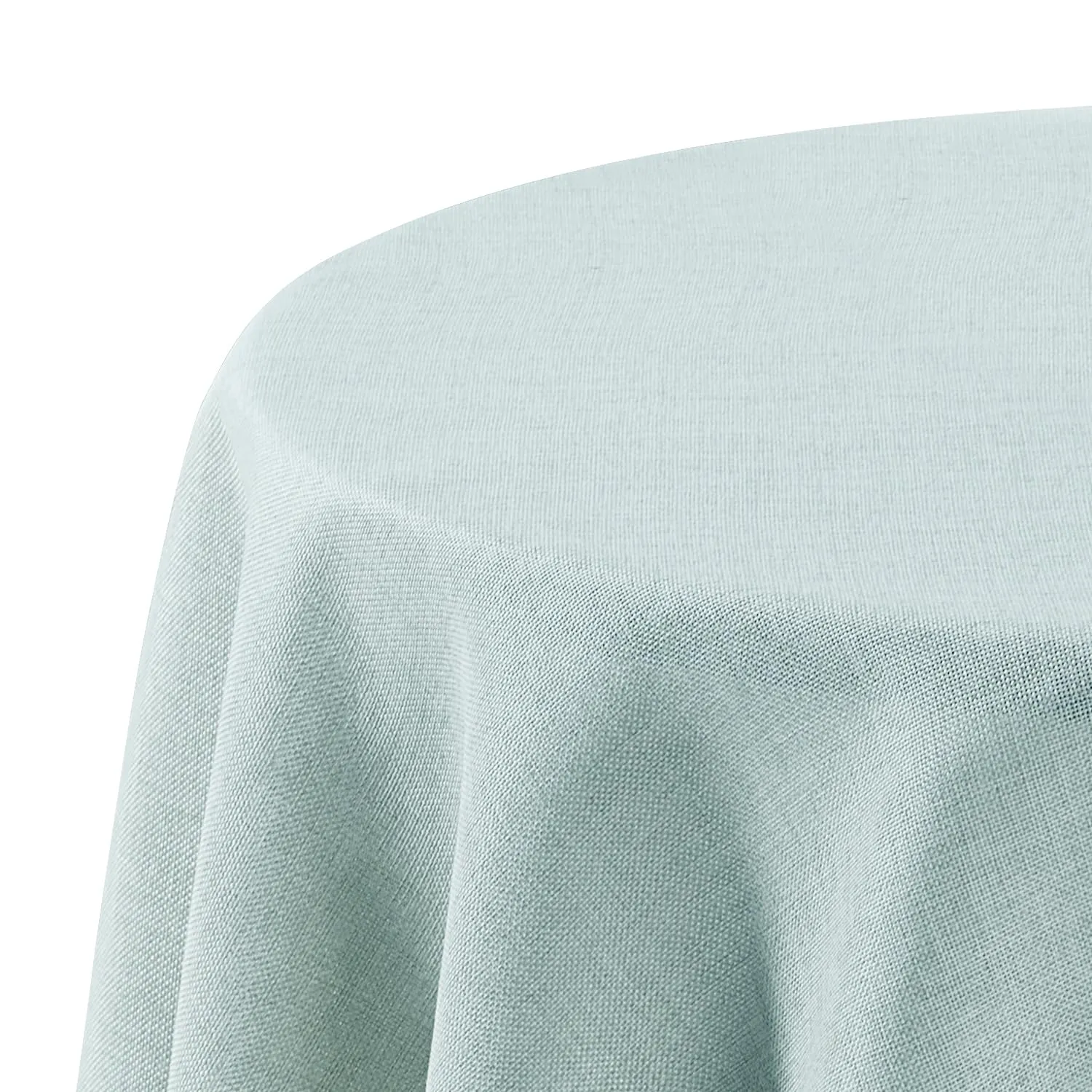 Deconovo Tovaglia Rotonda in Finto Lino, 140 cm, Blu Cielo - immagine 1