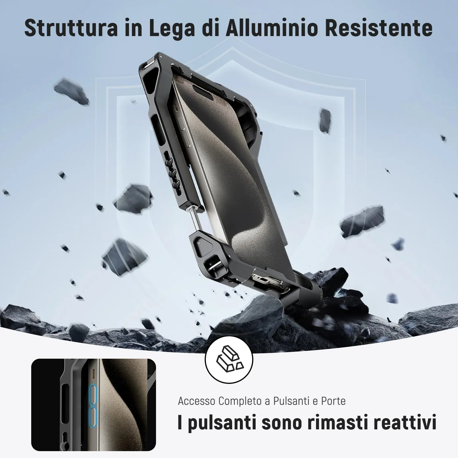 NEEWER Smartphone Video Rig Universale con Maniglie e Adattatore Filtri 67mm - immagine 7
