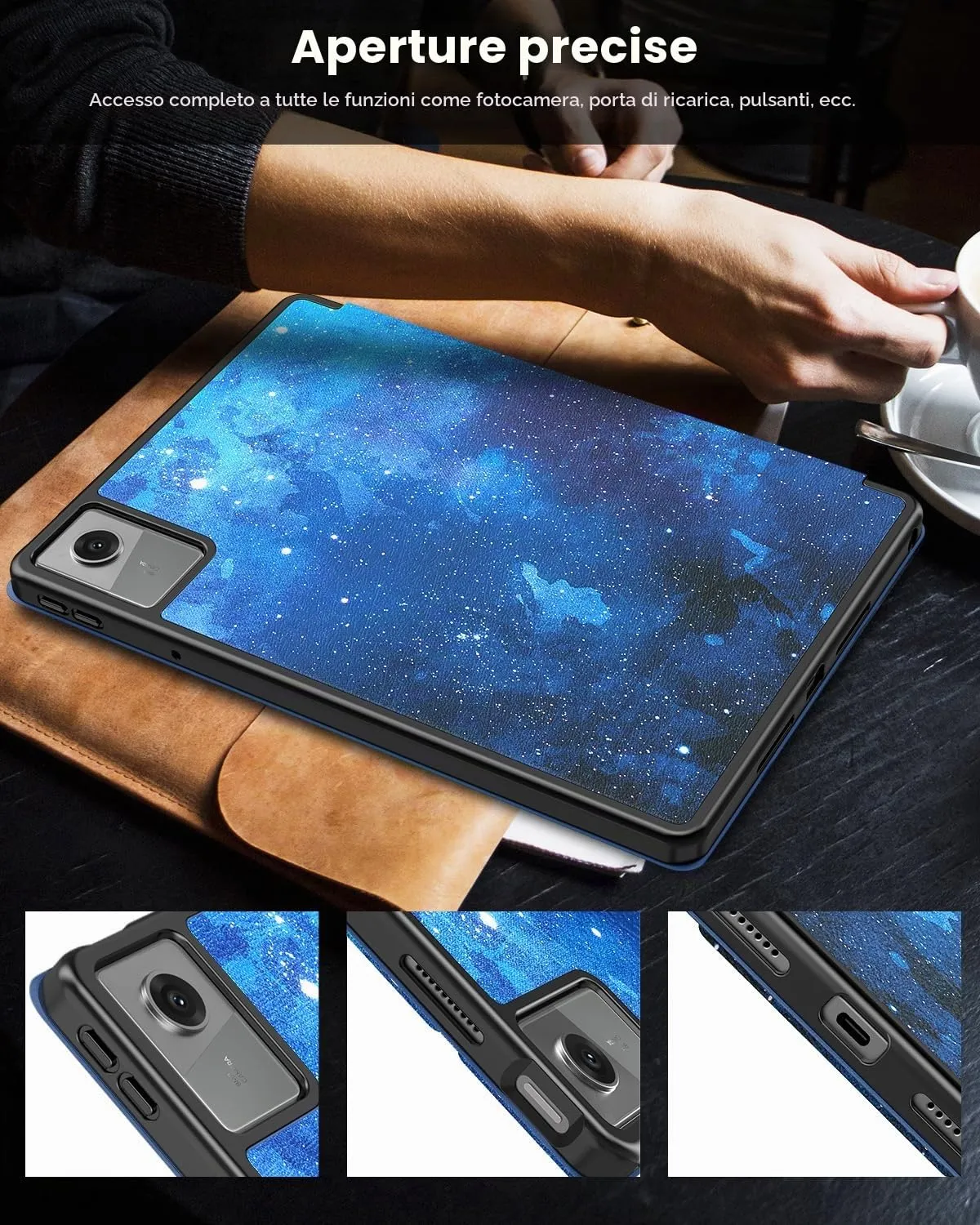 TiMOVO Cover per Lenovo Idea Tab 11 Pollici 2025 TB-336ZU/336FU, Cielo Stellato Blu - immagine 7