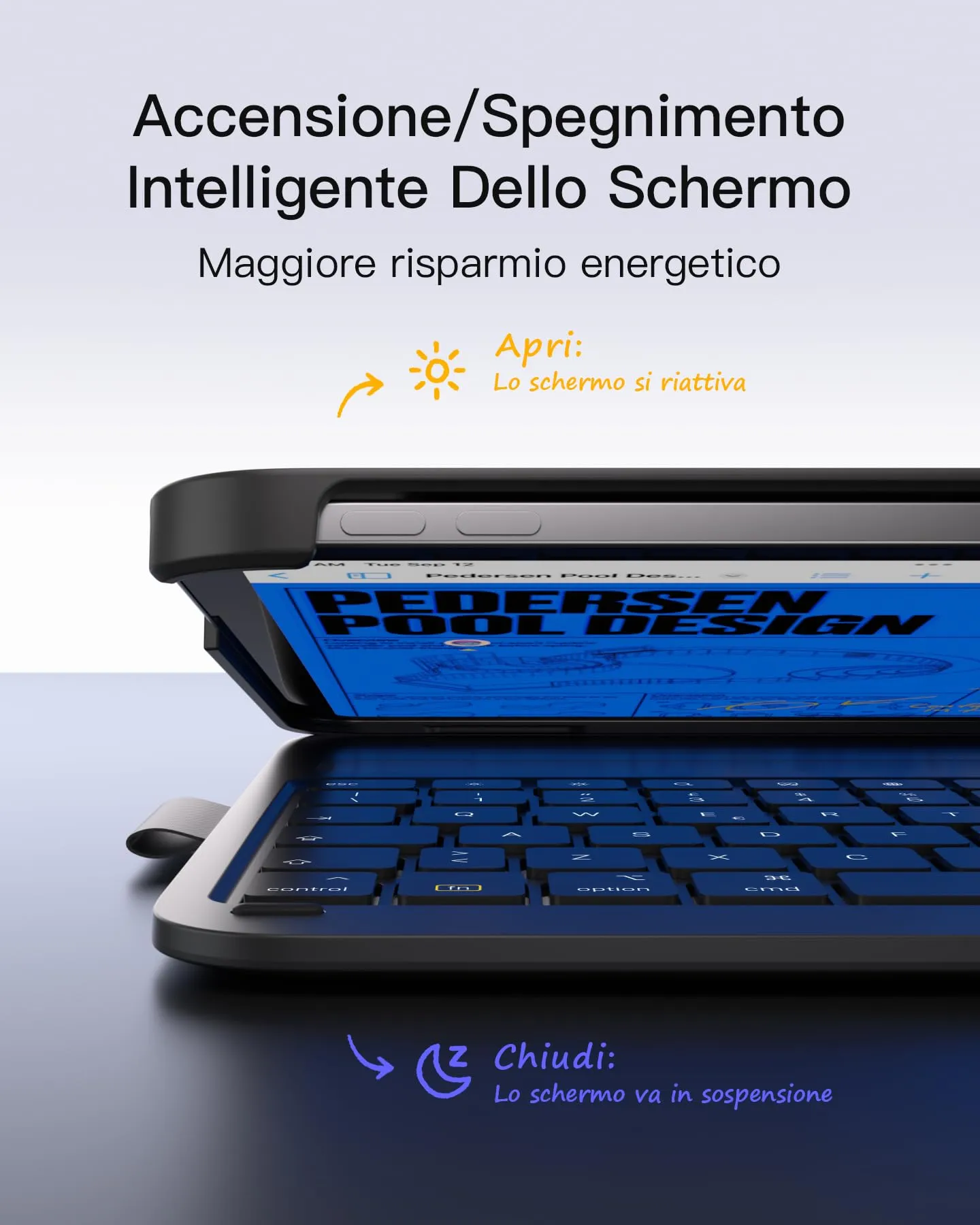 Inateck Custodia Tastiera per iPad A16/10a Gen, 427g - immagine 5