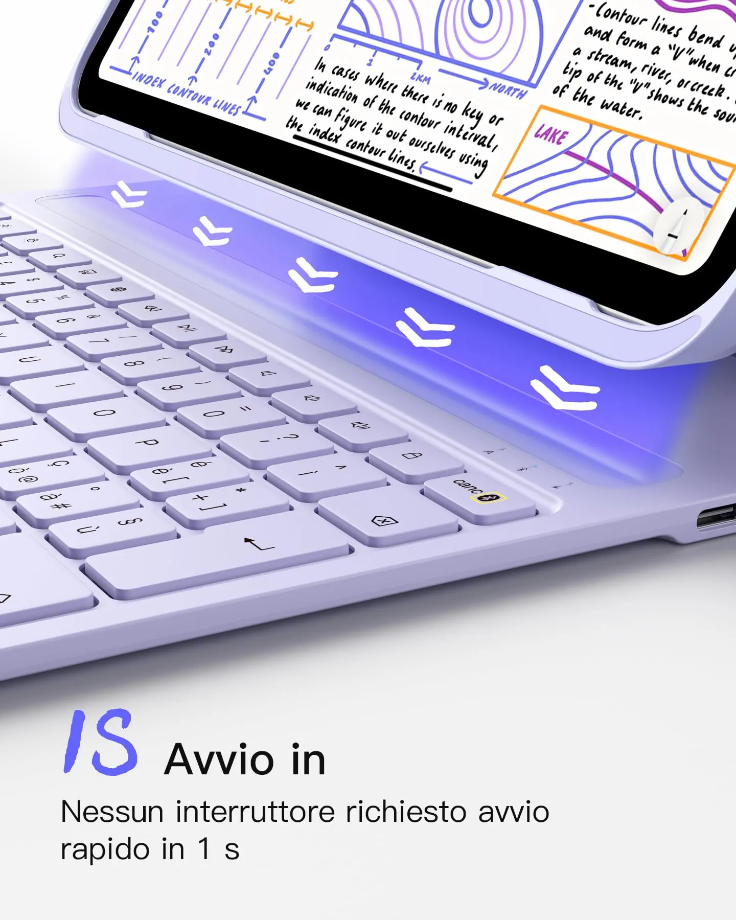 Inateck Custodia Tastiera per iPad A16, iPad 10a Gen, iPad Air 11" e iPad Pro 11" - immagine 4