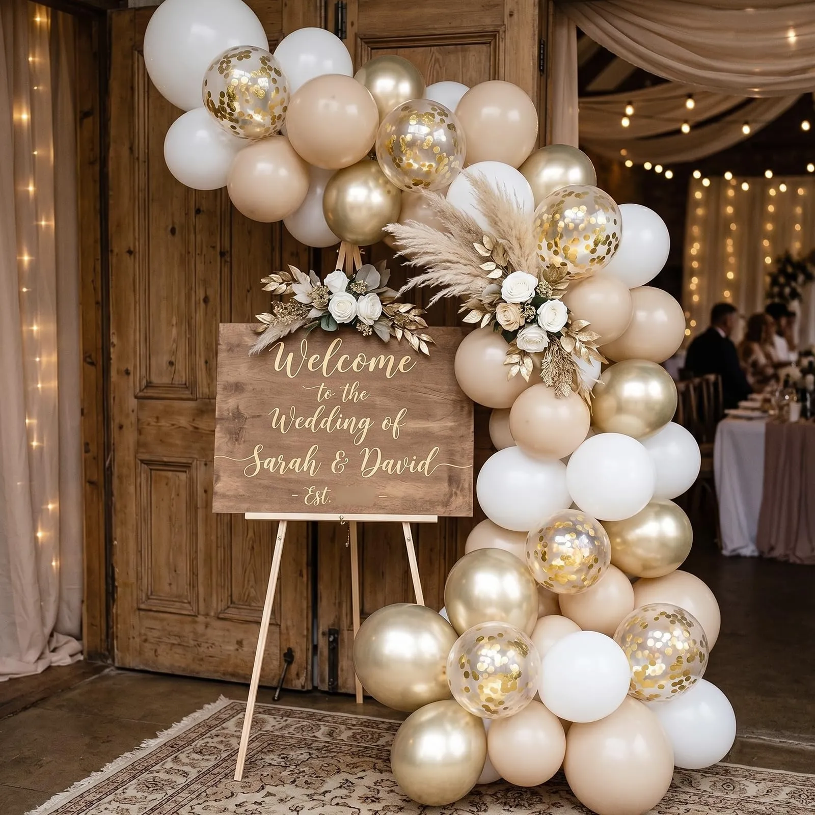 Netnology Palloncini Oro Bianco Beige, 68 Pezzi, 12 Pollici - immagine 5