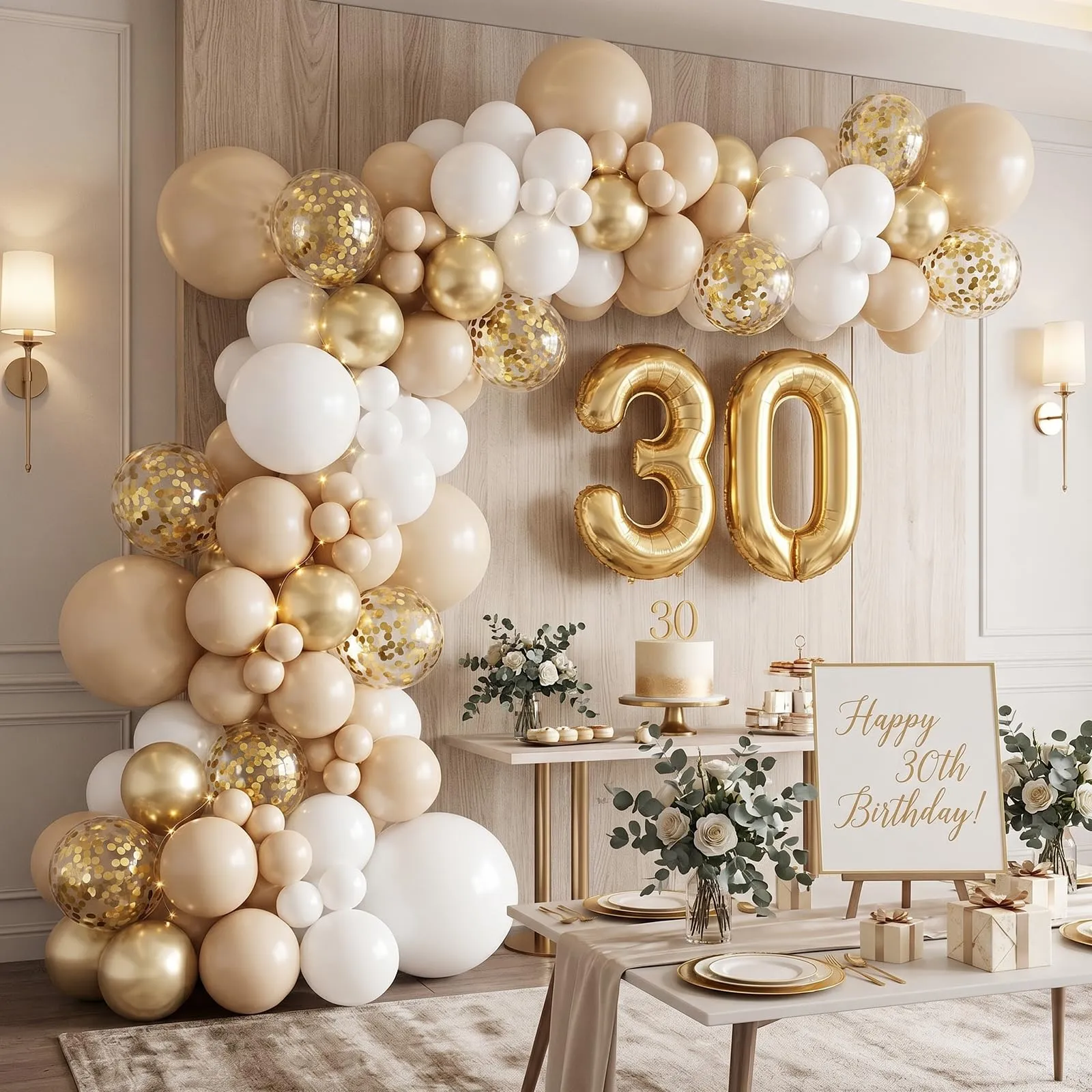 Netnology Palloncini Oro Bianco Beige, 68 Pezzi, 12 Pollici - immagine 7