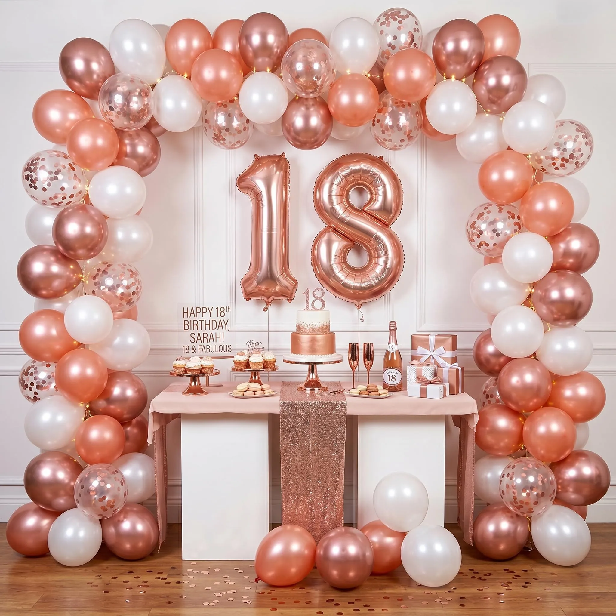 Netnology Palloncini Rosa Gold e Bianchi, 68 Pezzi, 12 Pollici - immagine 9
