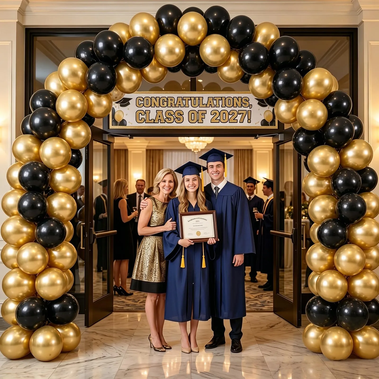Netnology Palloncini Oro e Nero, 68 Pezzi, 12 Pollici - immagine 9