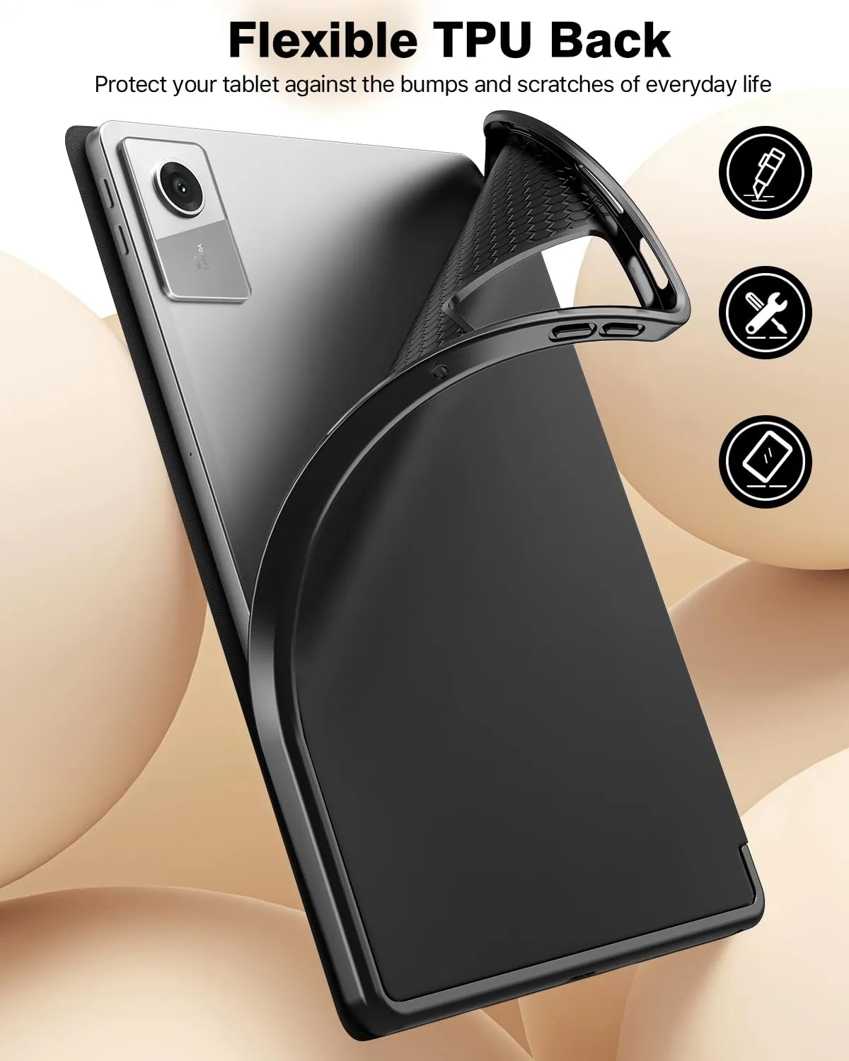 TiMOVO Cover per Lenovo Idea Tab 11 Pollici 2025 TB-336ZU/336FU con Portapenna, Nero - immagine 5