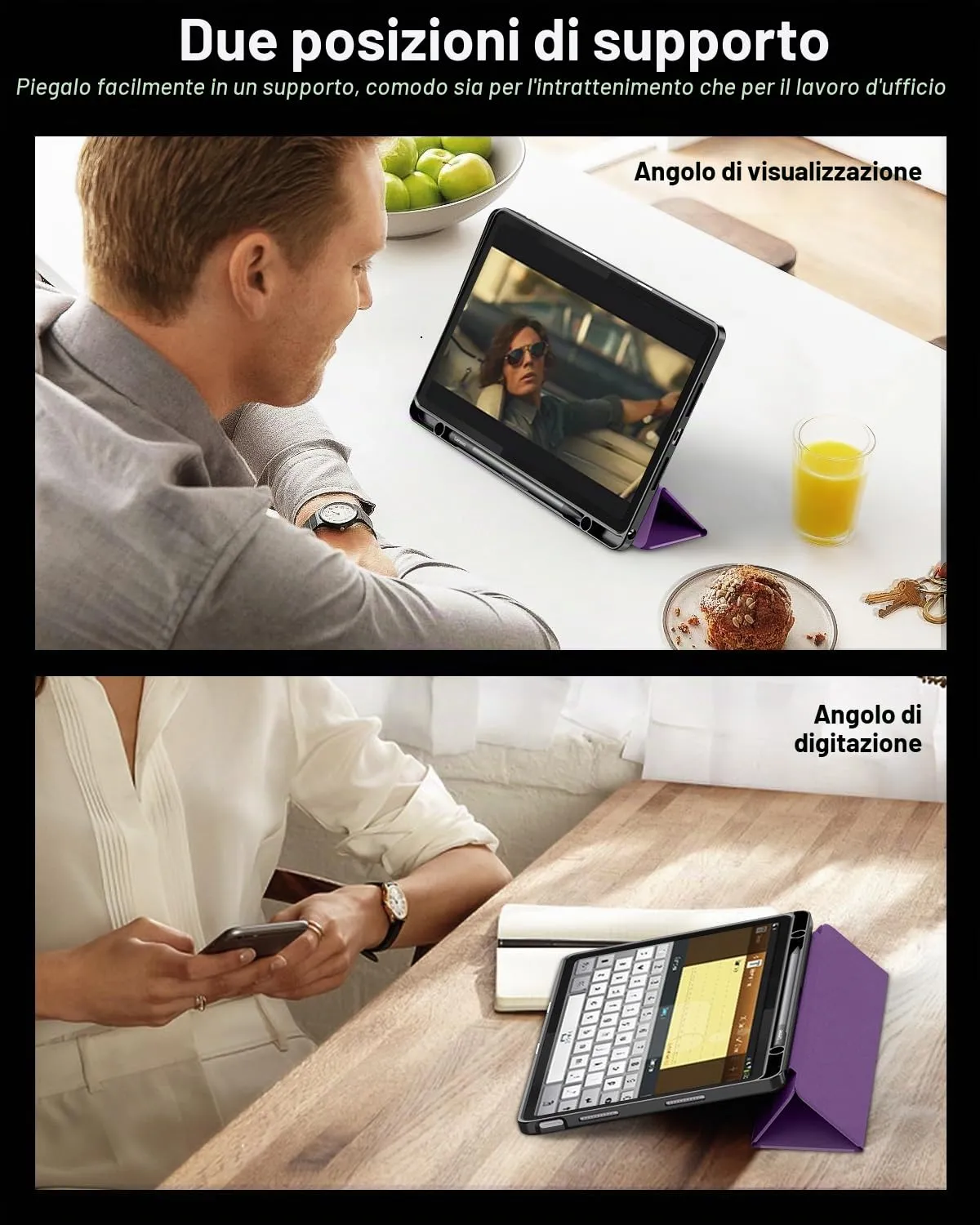 TiMOVO Cover per Lenovo Idea Tab 11 Pollici 2025 TB-336ZU/336FU, Viola Profondo - immagine 6