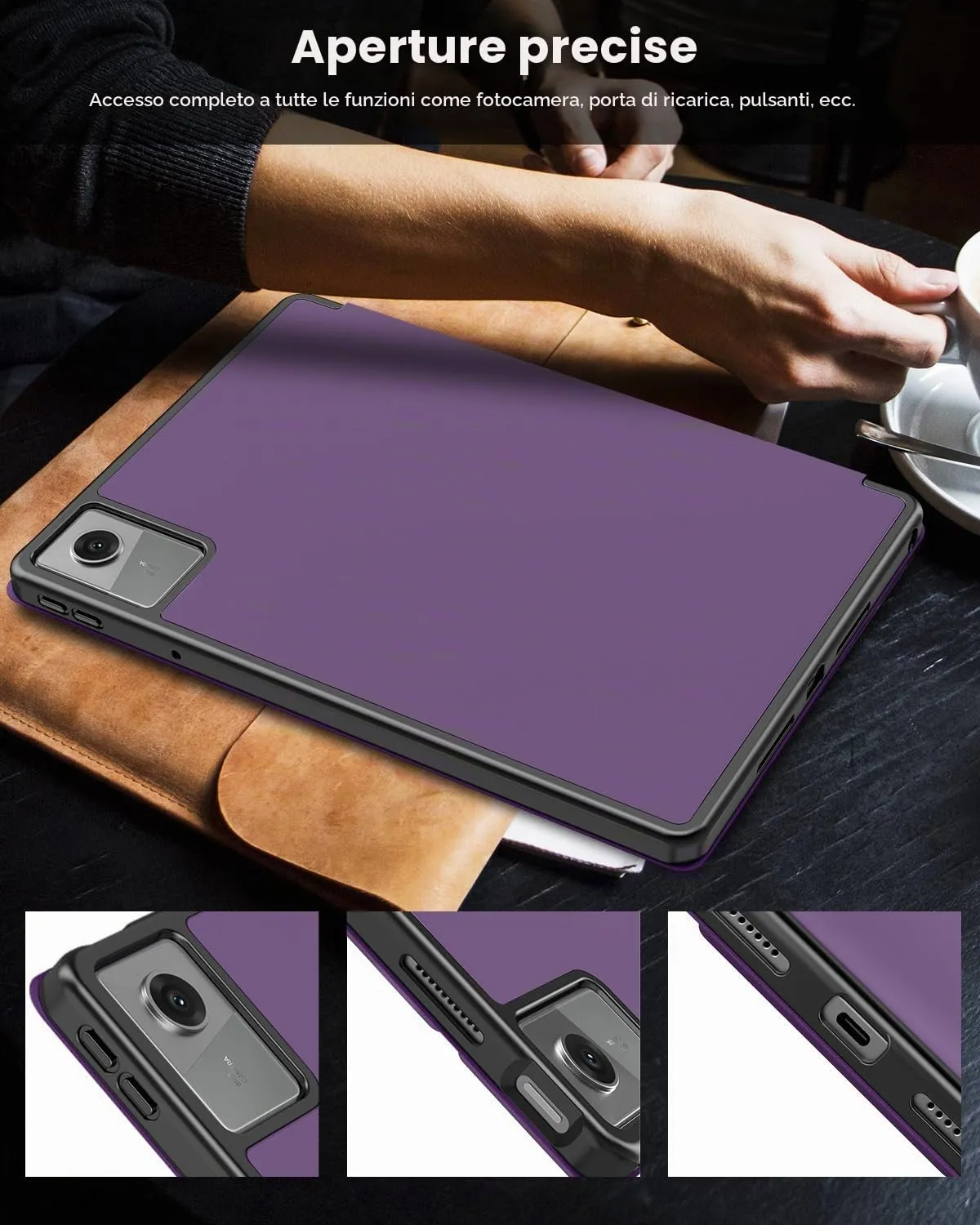TiMOVO Cover per Lenovo Idea Tab 11 Pollici 2025 TB-336ZU/336FU, Viola Profondo - immagine 7