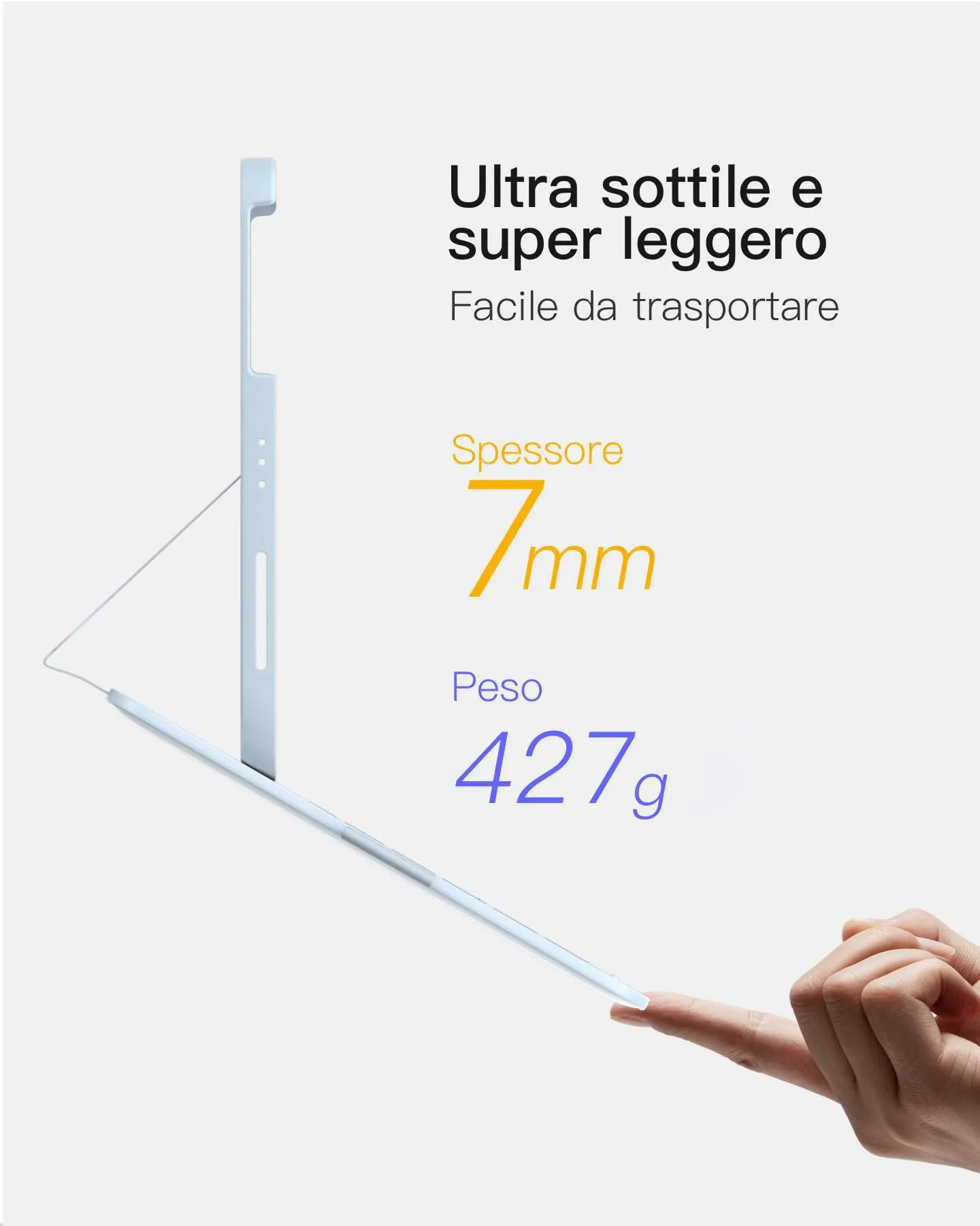 Inateck Custodia Tastiera per iPad A16/10a Gen, 427g - immagine 3