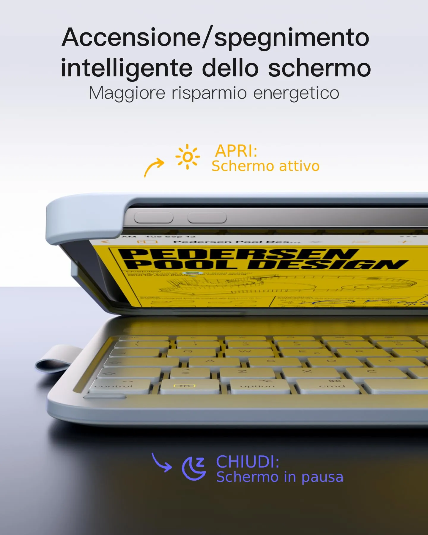 Inateck Custodia Tastiera per iPad A16/10a Gen, 427g - immagine 5