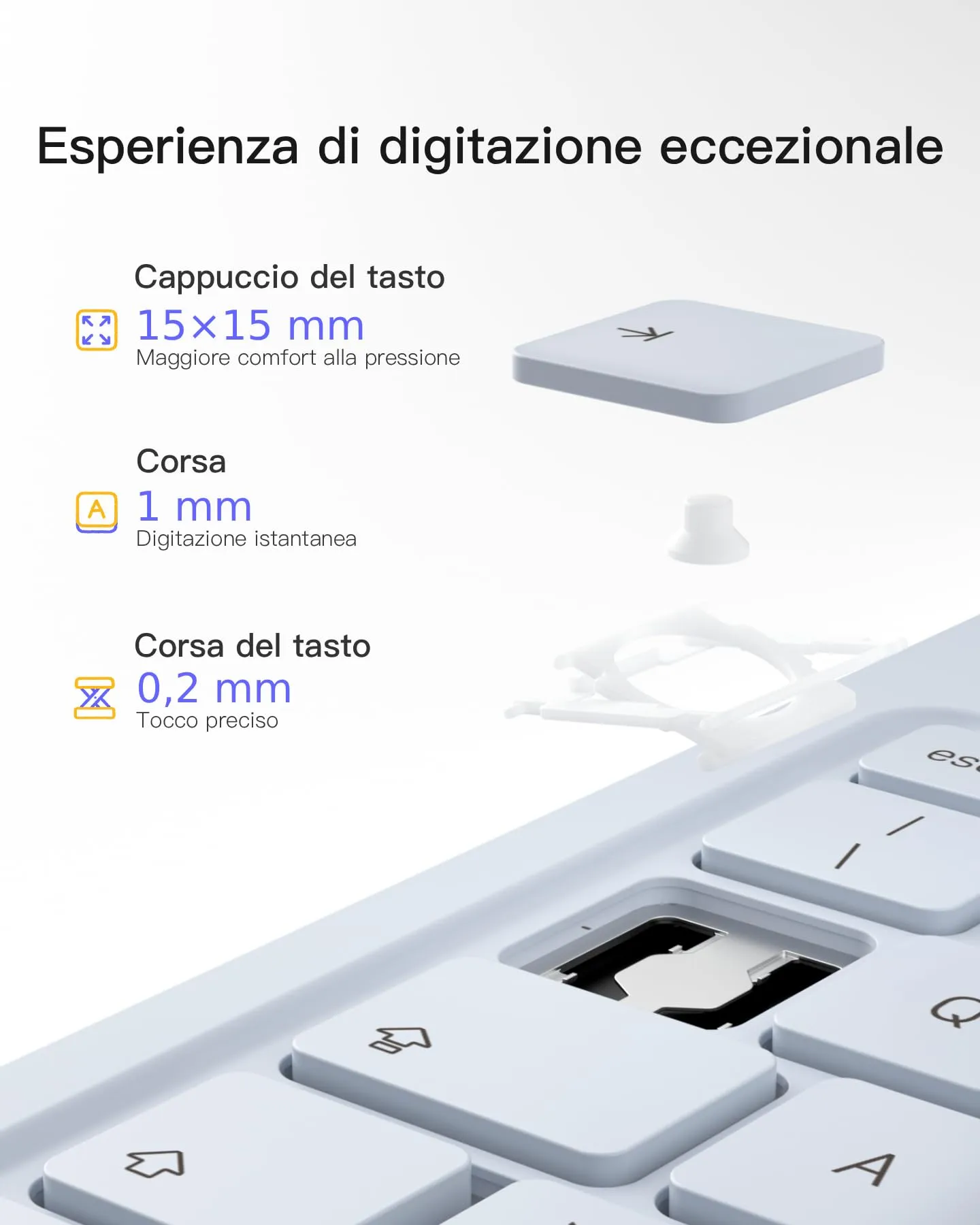 Inateck Custodia Tastiera per iPad A16/10a Gen, 427g - immagine 7