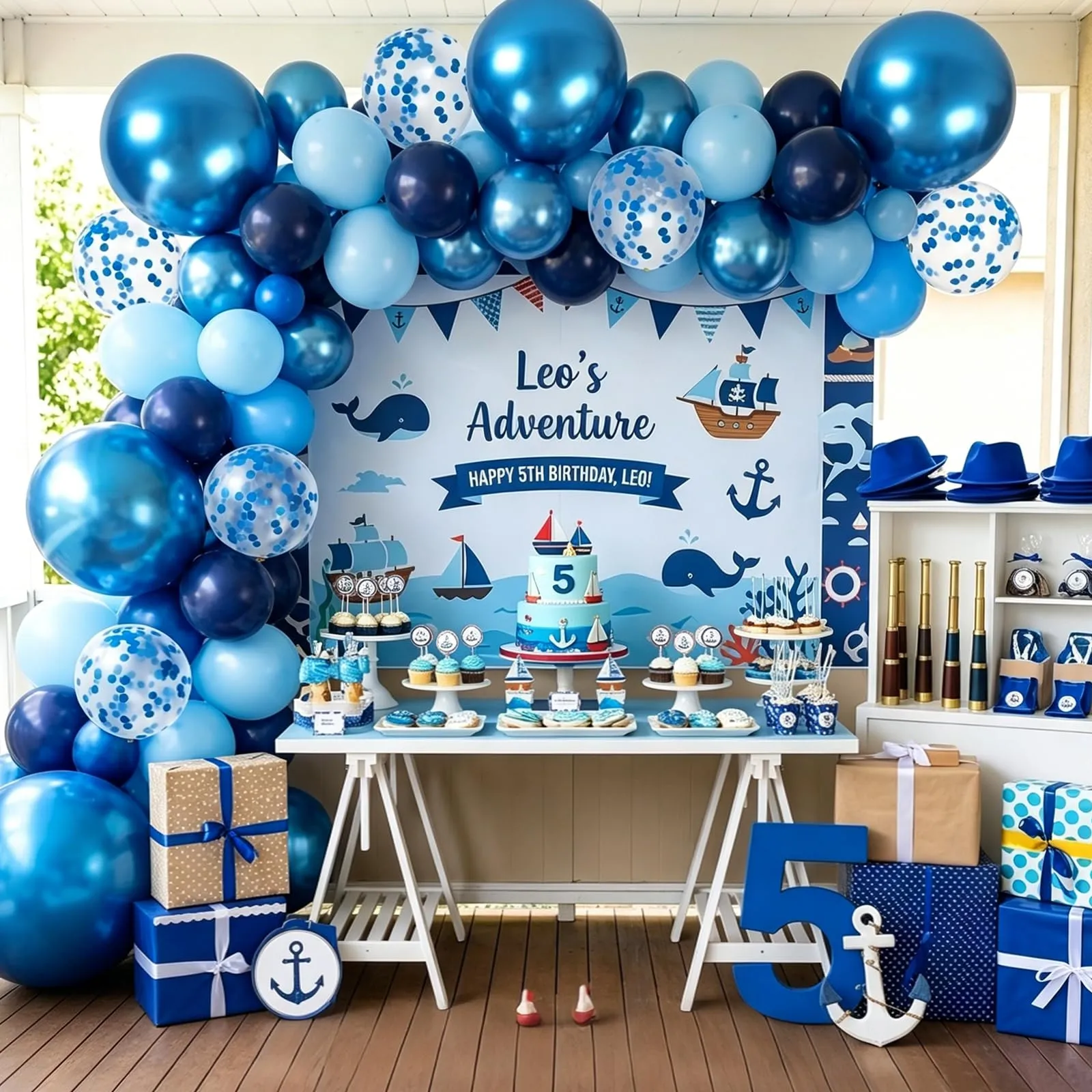Netnology Palloncini Blu 68 Pezzi, 12 Pollici, Metallizzati e con Coriandoli - immagine 4